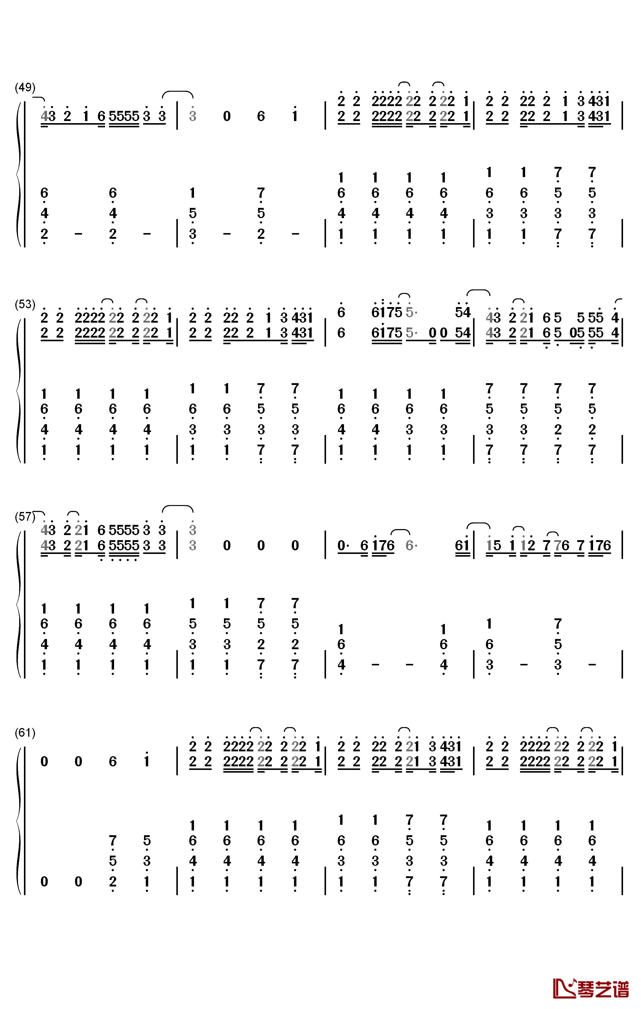 Graveyard钢琴简谱-数字双手-Halsey4