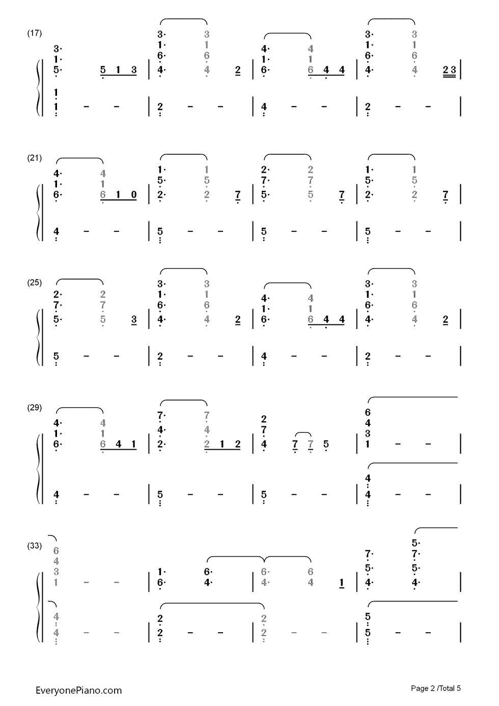 Up with the Birds钢琴简谱-数字双手-Coldplay2