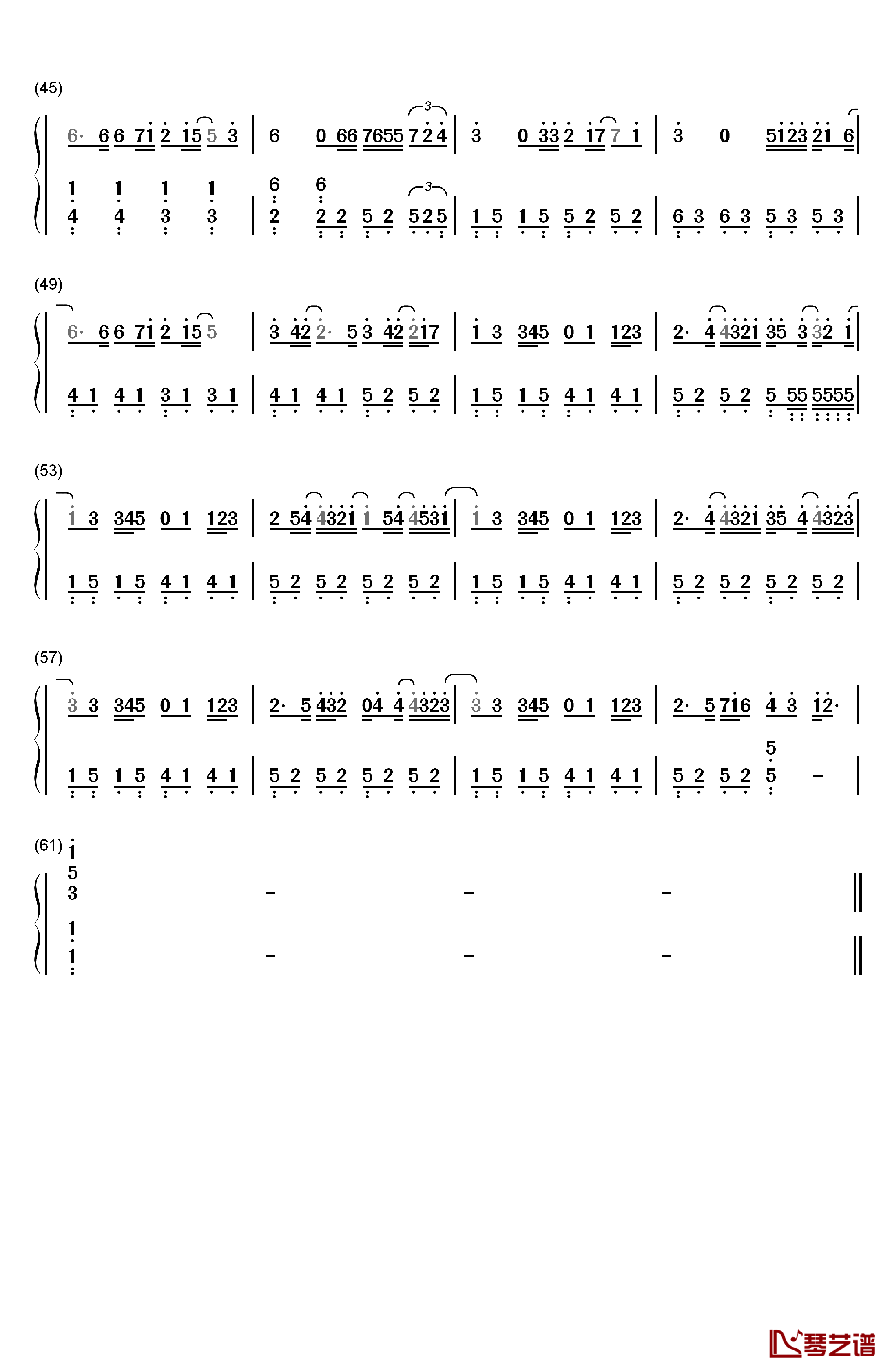 恋爱大过天钢琴简谱-数字双手-Twins3