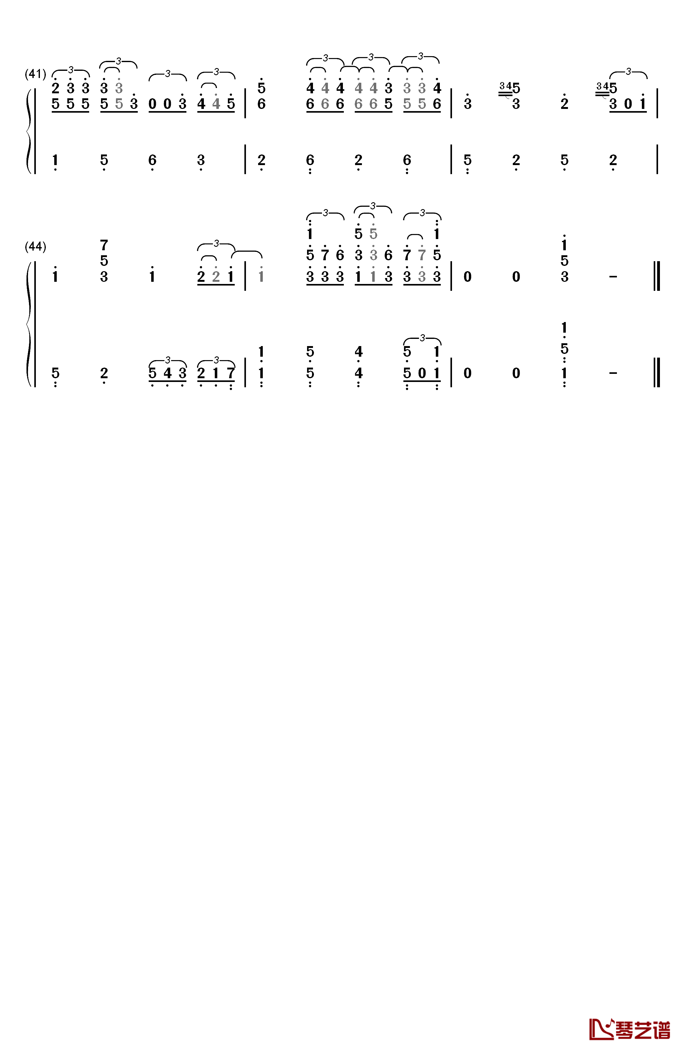 实现梦想的哆啦A梦钢琴简谱-数字双手-黑须克彦3