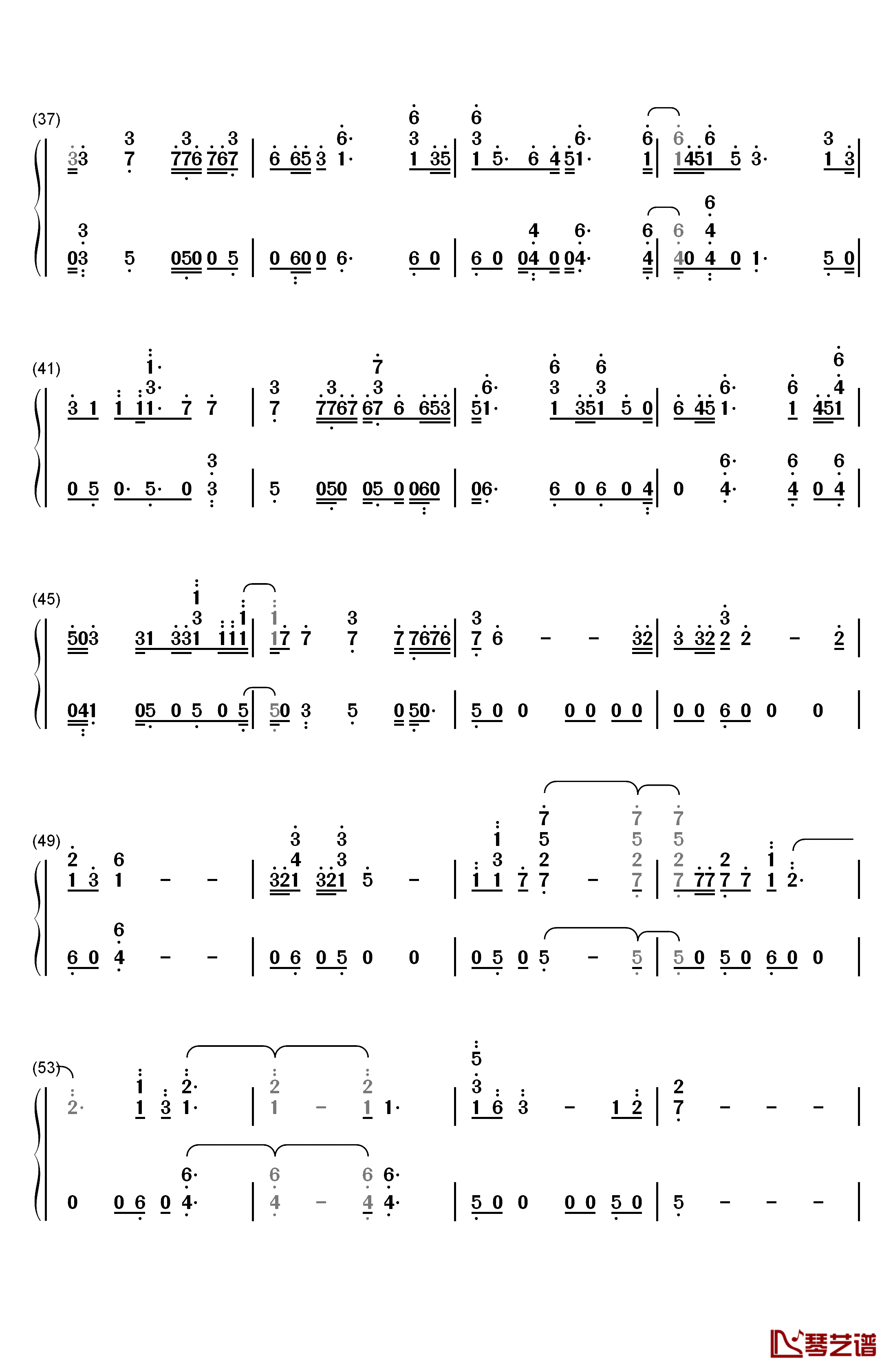 Dusk Till Dawn钢琴简谱-数字双手-ZAYN Sia3