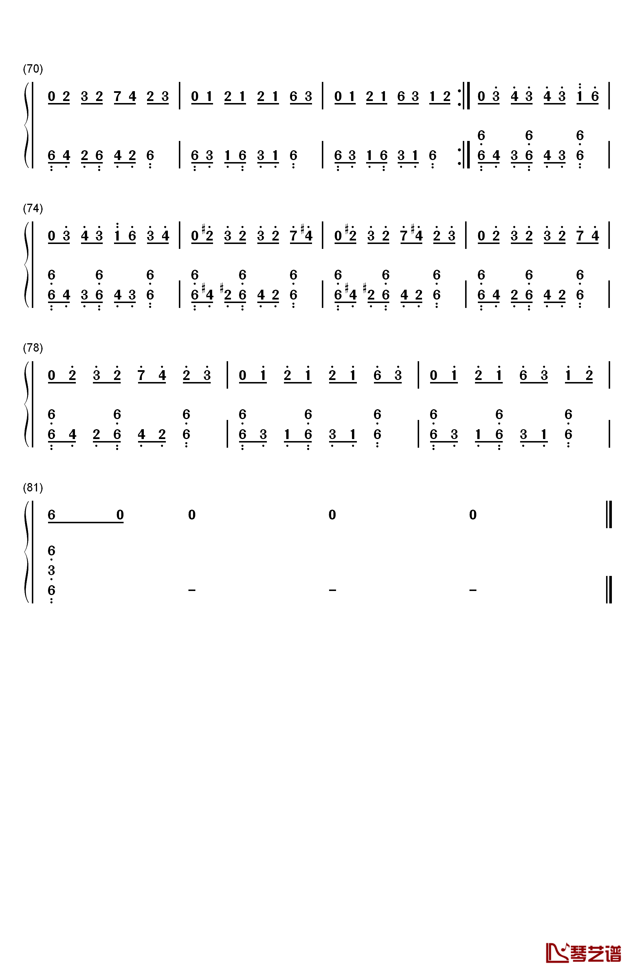 自由探戈钢琴简谱-数字双手-皮亚佐拉（Astor Piazzolla）4