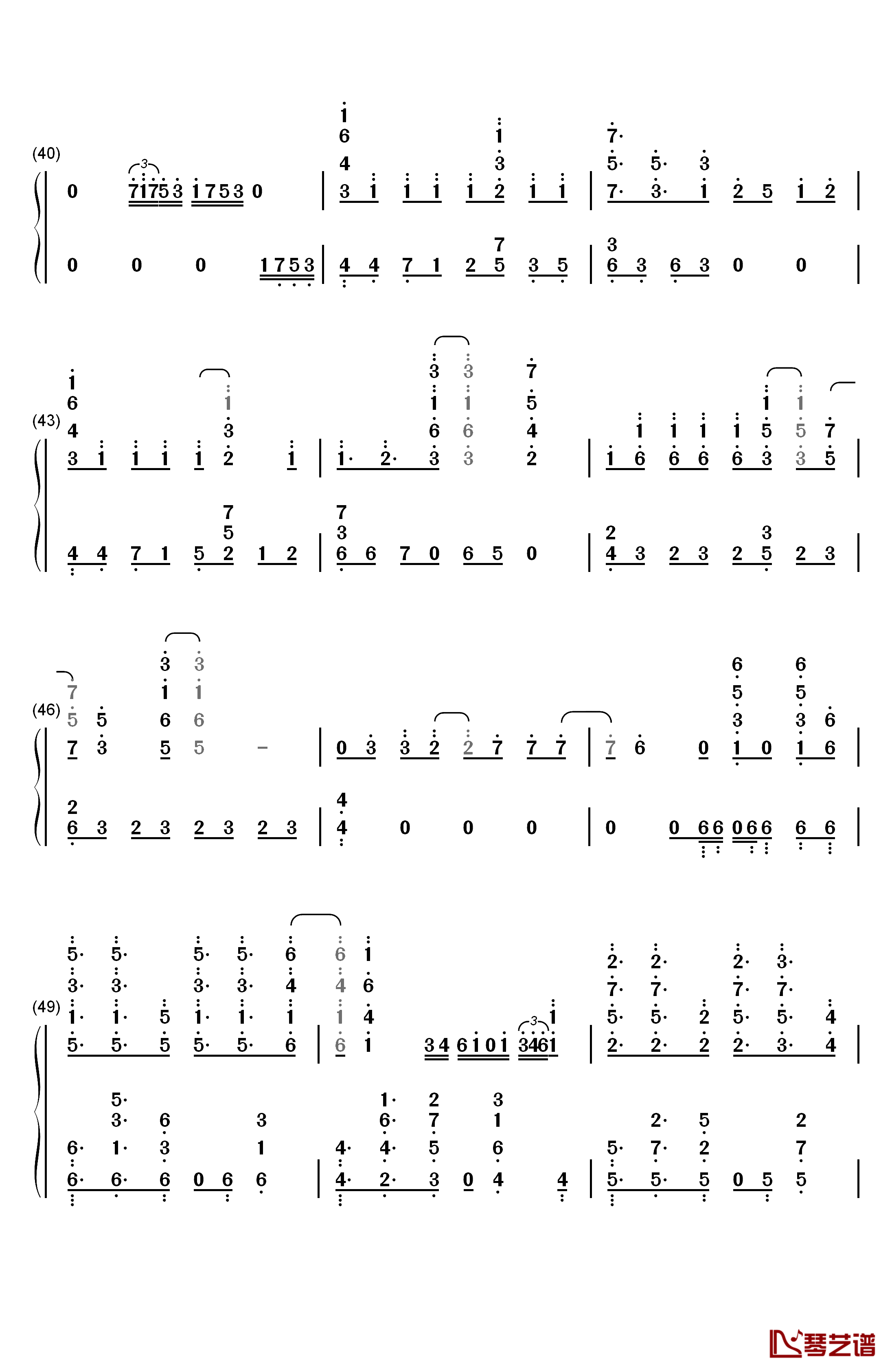 Katharsis钢琴简谱-数字双手-TK from 凛冽时雨5