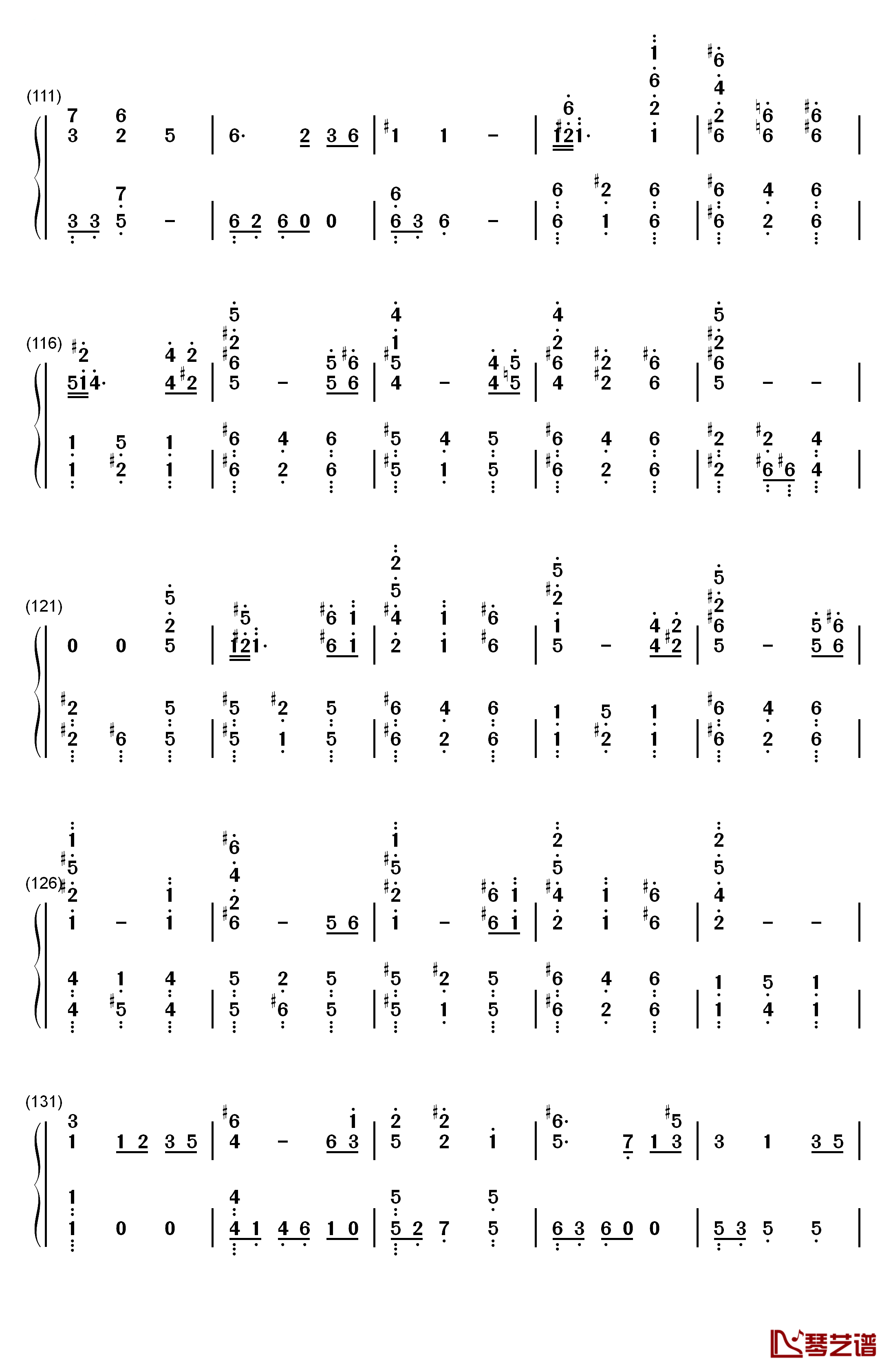 草原の涙钢琴简谱-数字双手-矶村由纪子5