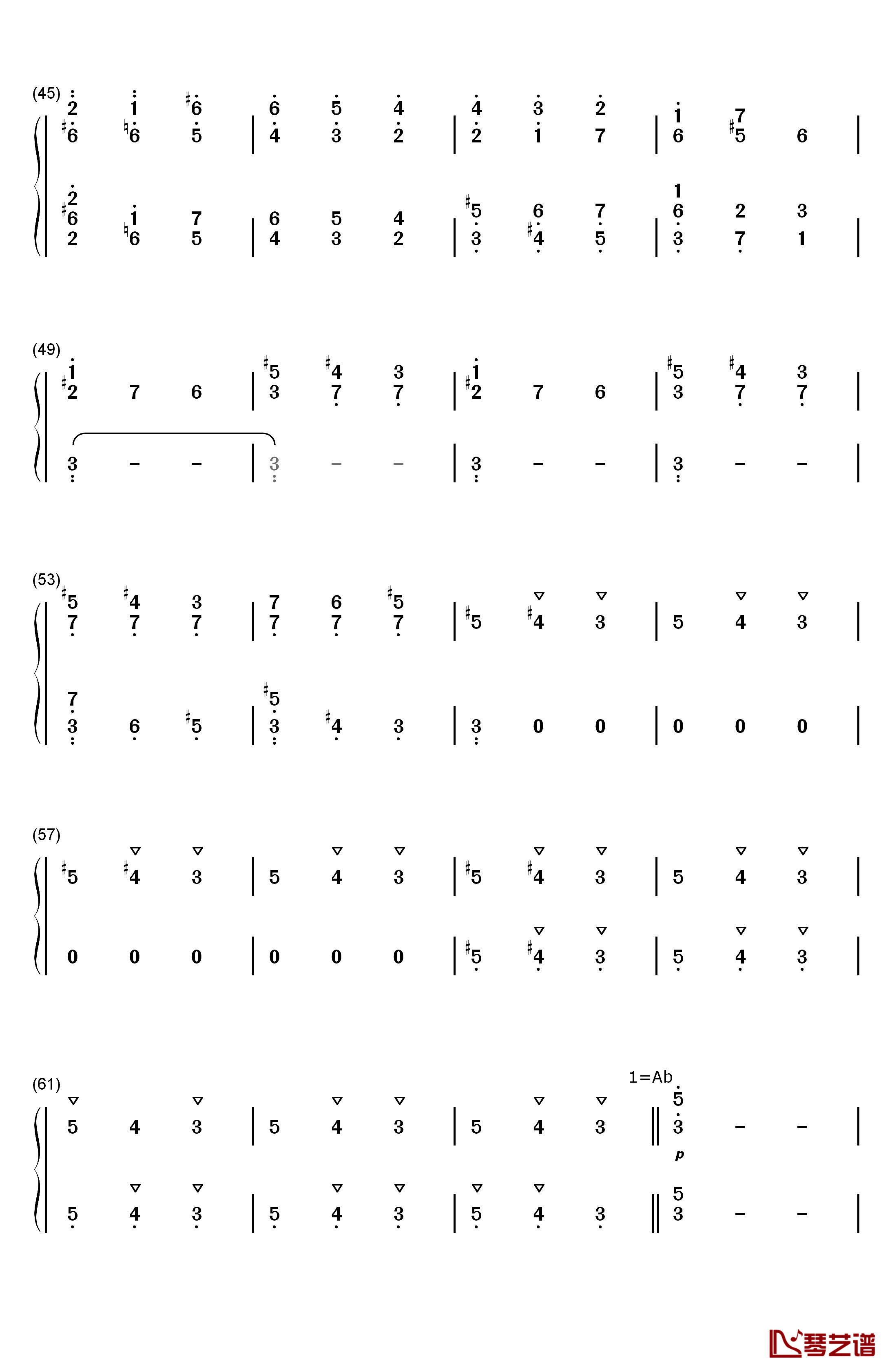 f小调交响曲第三乐章谐谑曲钢琴简谱-数字双手-安东·布鲁克纳4