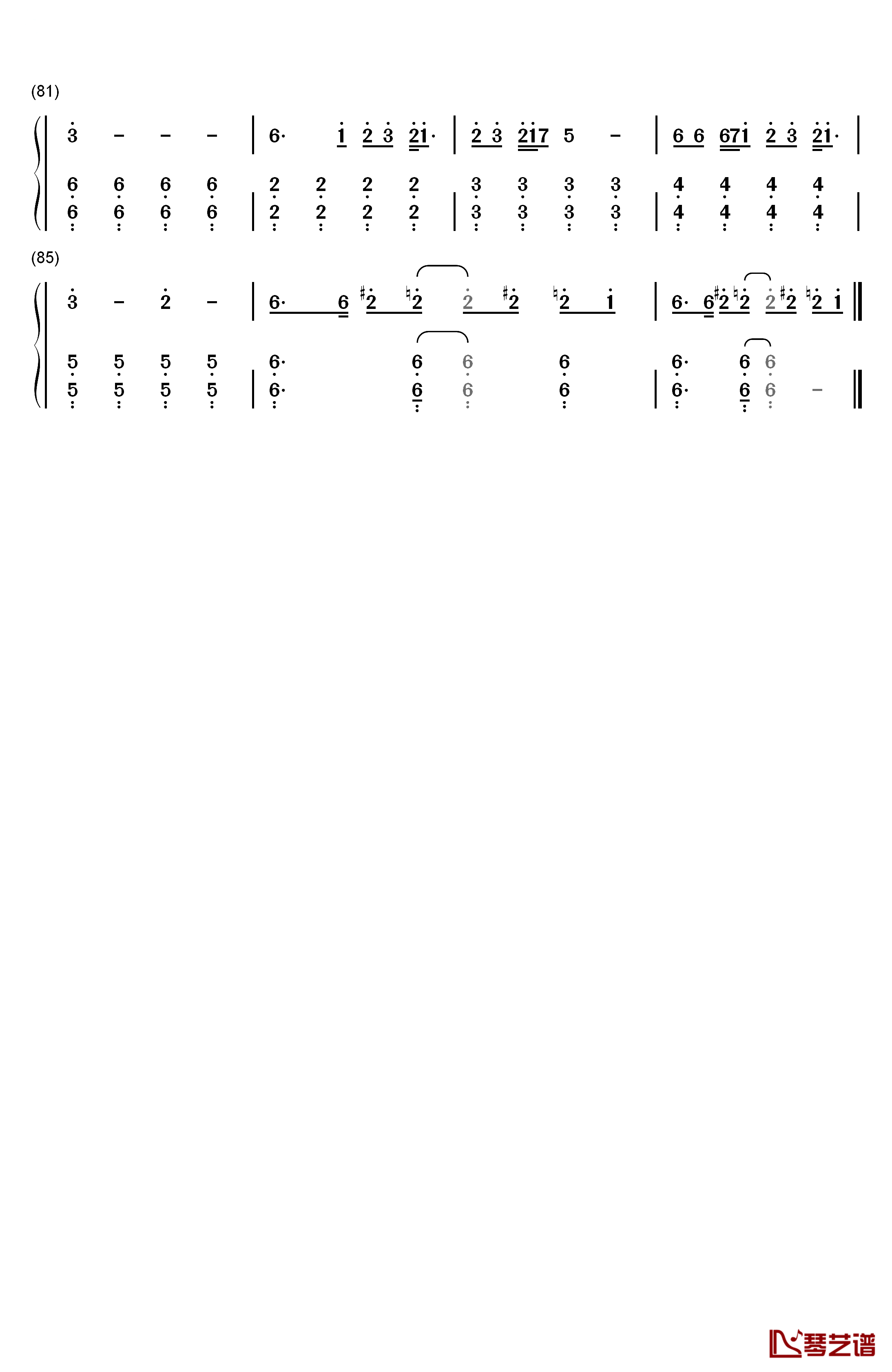 EMMA钢琴简谱-数字双手-NEWS4