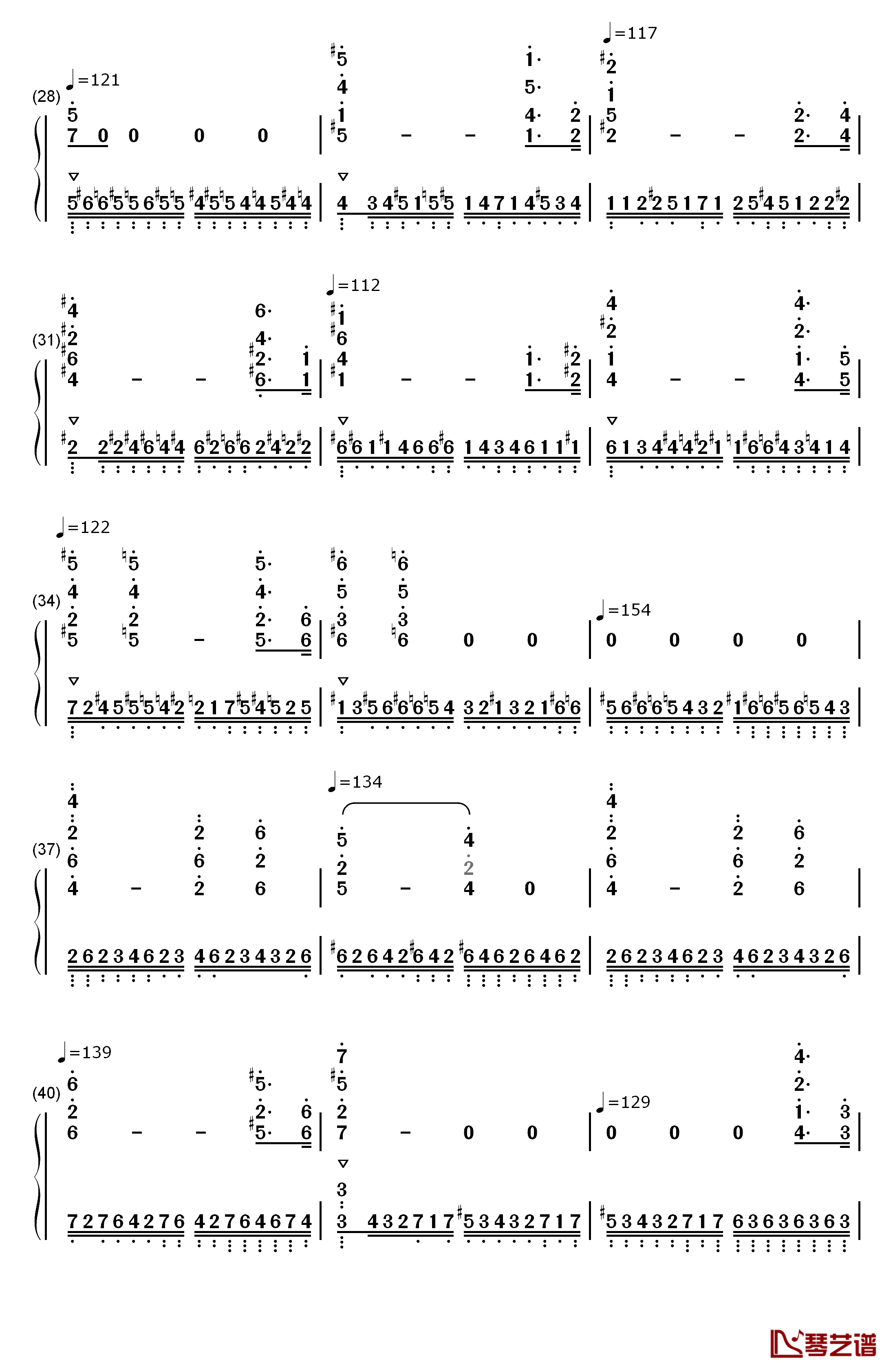 革命练习曲钢琴简谱-数字双手-肖邦3