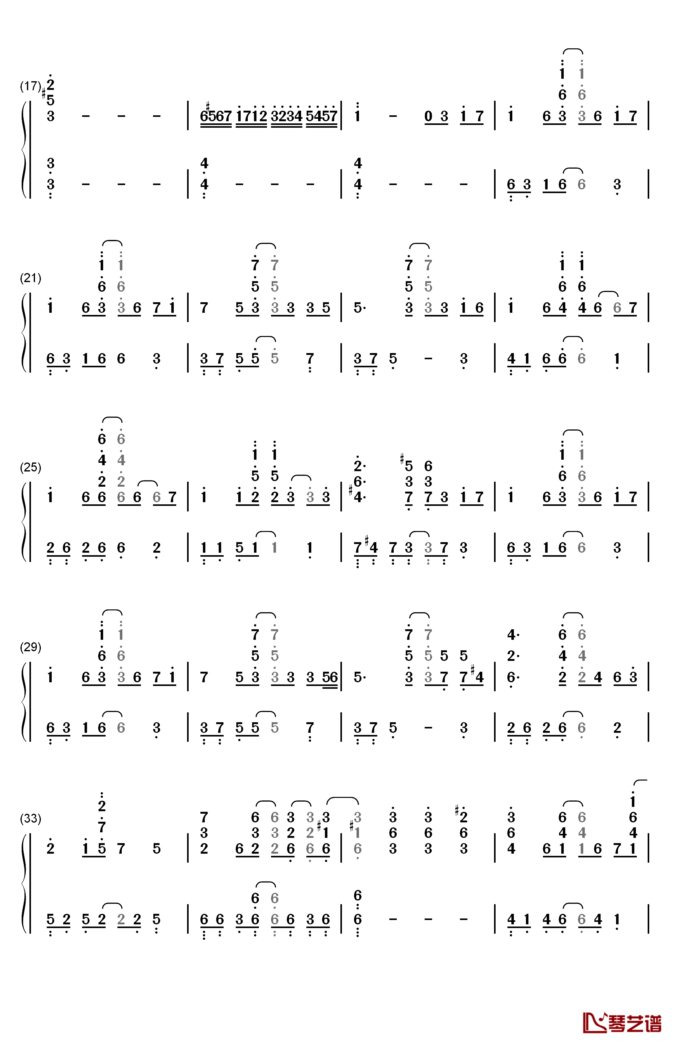 鼓动赤红色的罪钢琴简谱-数字双手-ON/OFF2