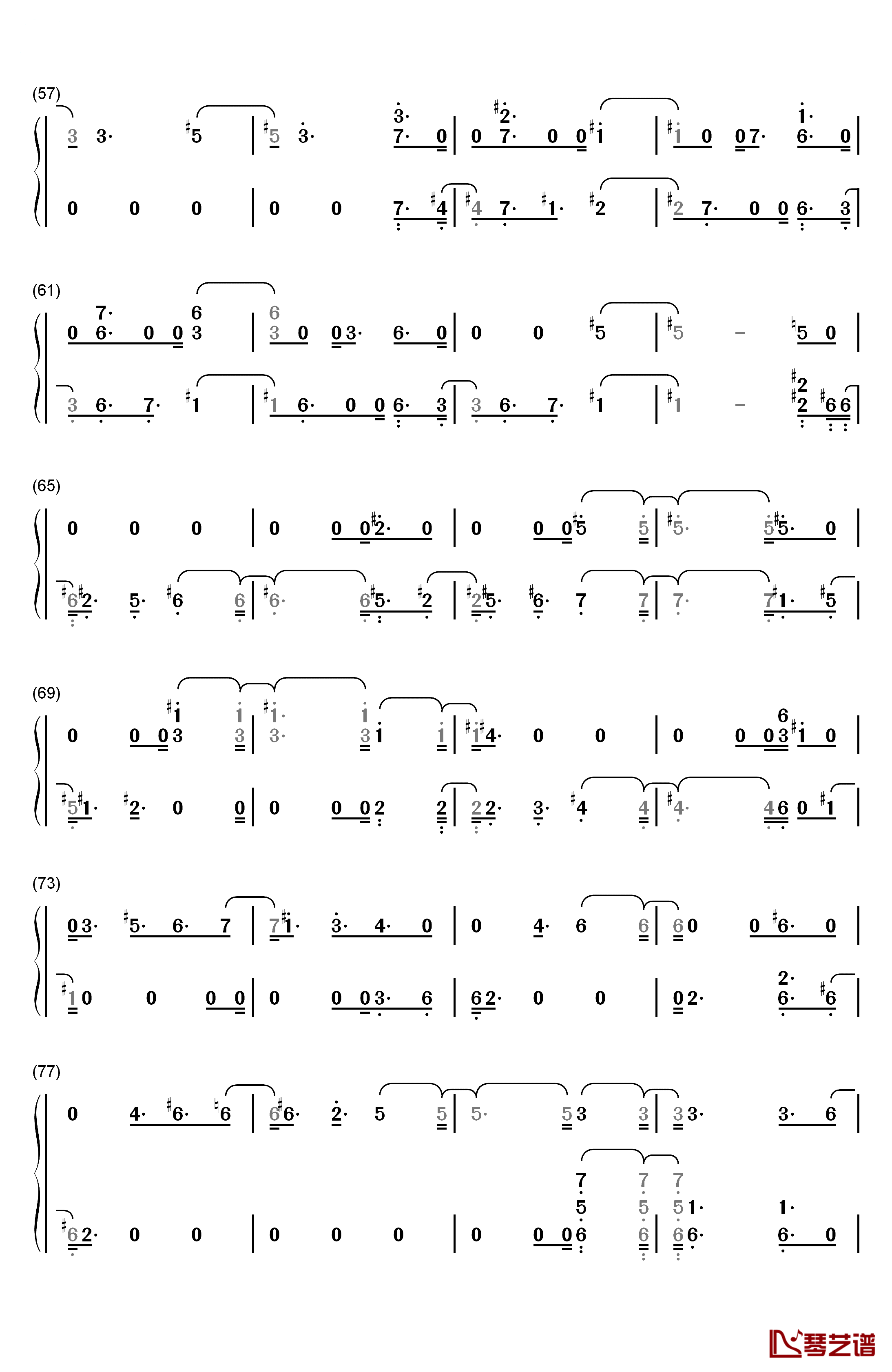 The Spark钢琴简谱-数字双手-John Williams4