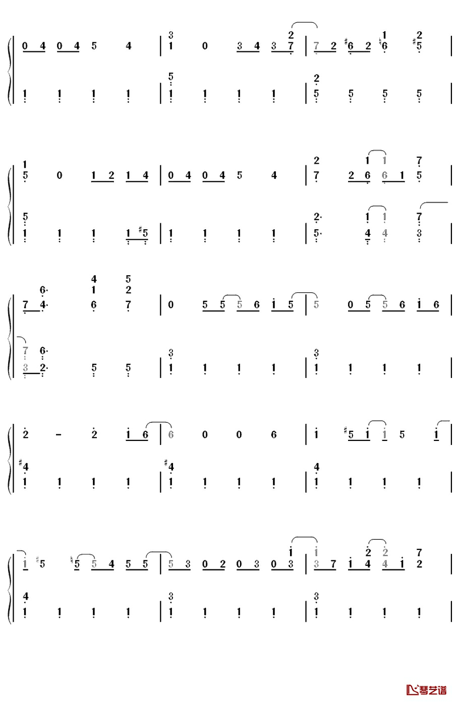 さよならクロール钢琴简谱-数字双手-AKB483