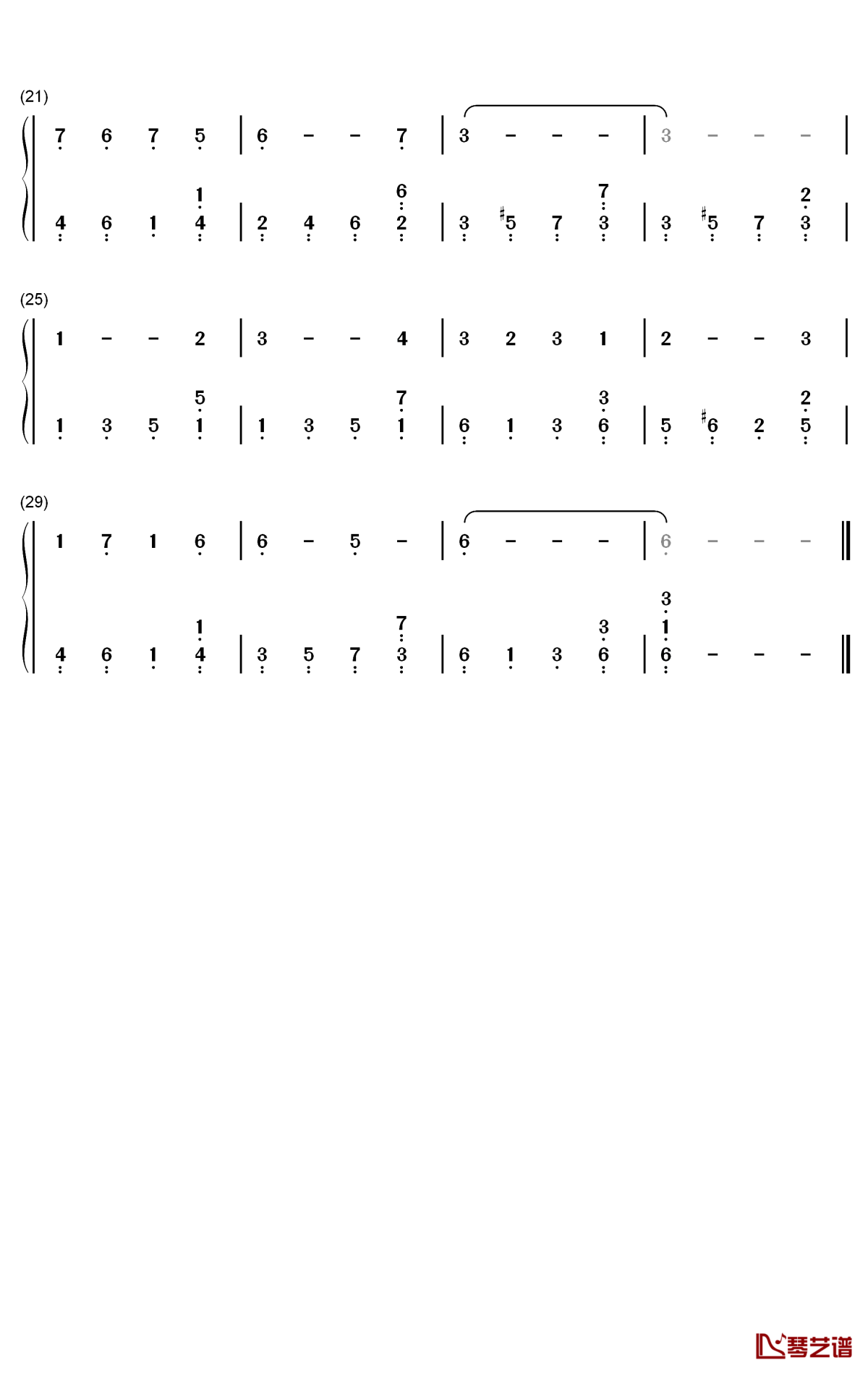 Pavane钢琴简谱-数字双手-Gabriel Fauré2