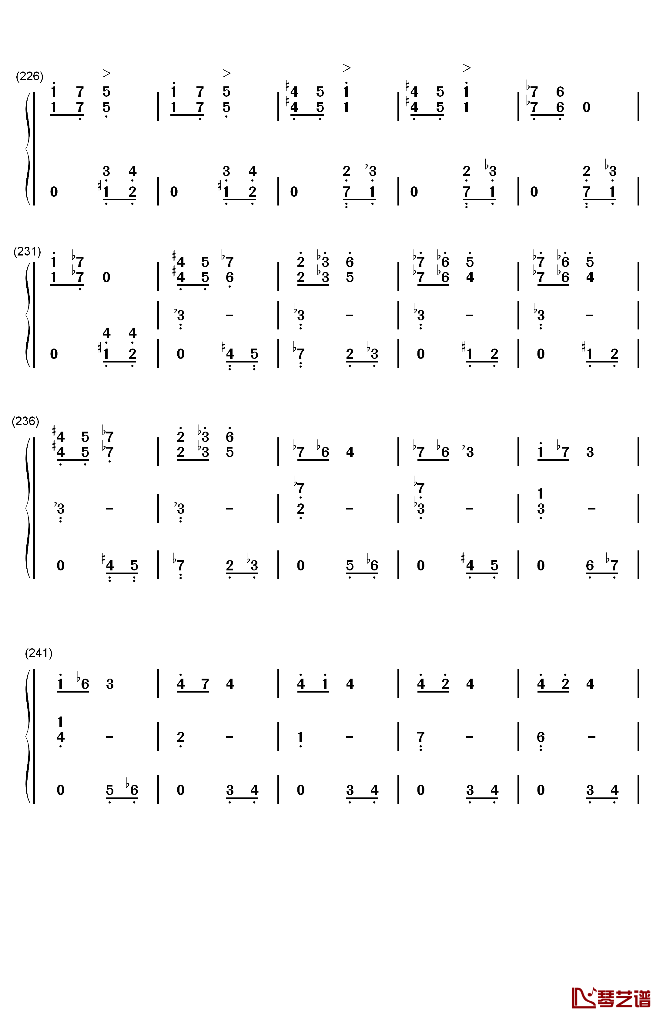 丢失一分钱的愤怒钢琴简谱-数字双手-贝多芬10