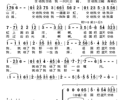 祖国把蓝天交给我简谱-杨阳演唱