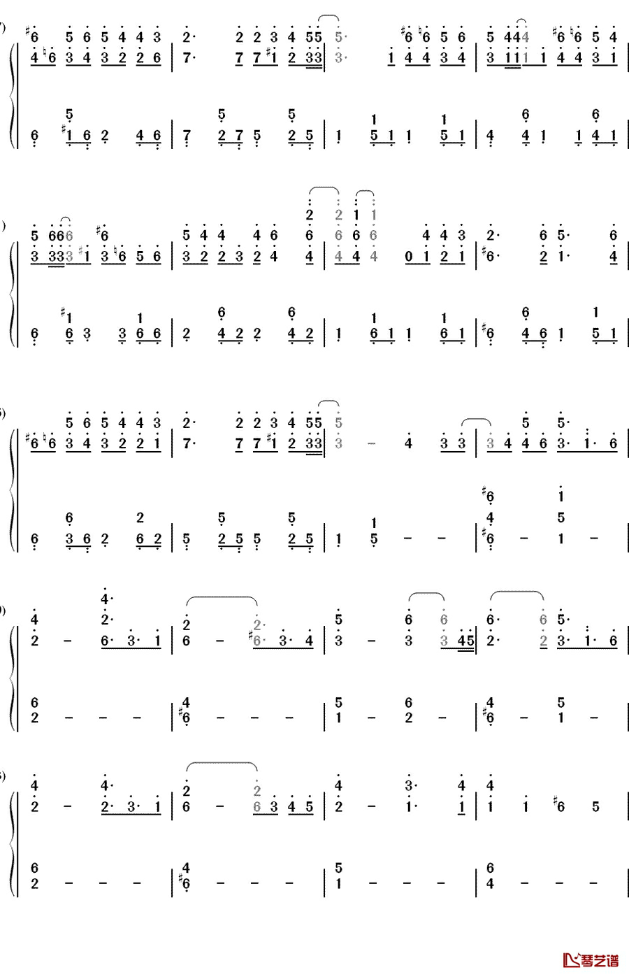 瞳のこたえ（血色之瞳的未来）钢琴简谱-数字双手-Noria4