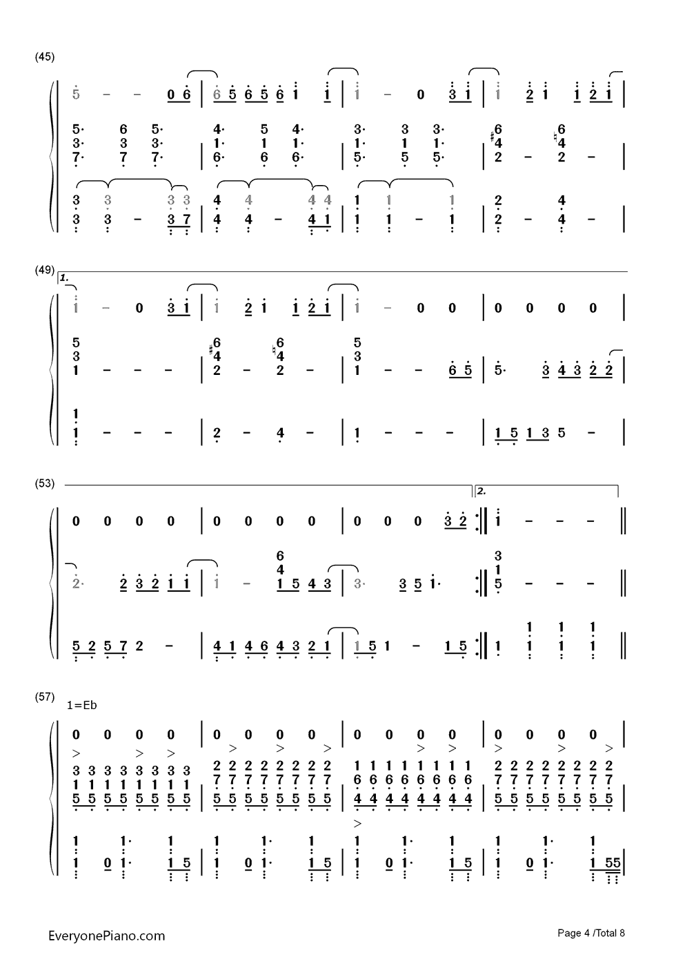 继续 钢琴简谱-数字双手-刘若英  Angela Aki4