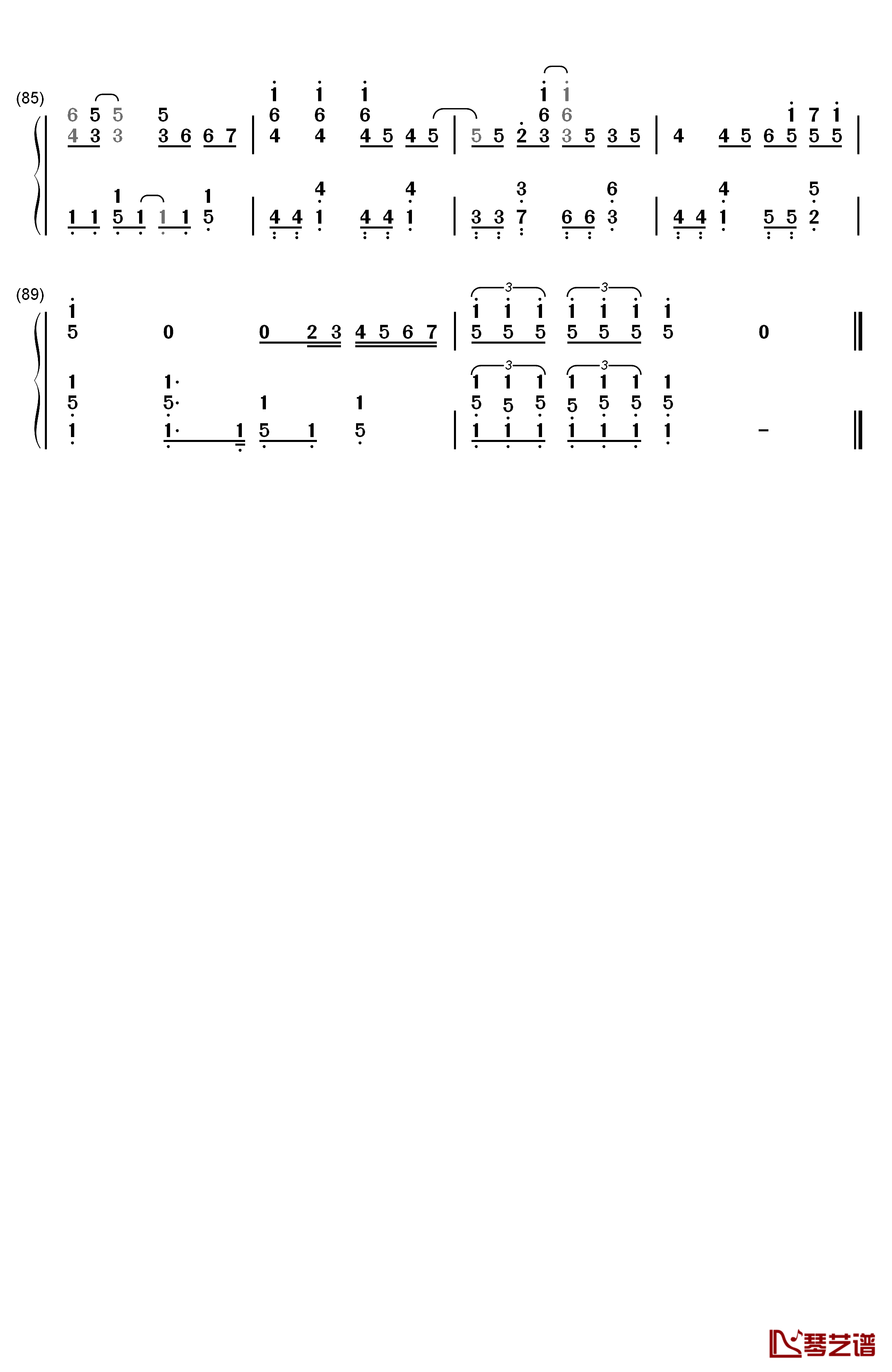 Jungle P钢琴简谱-数字双手-50505