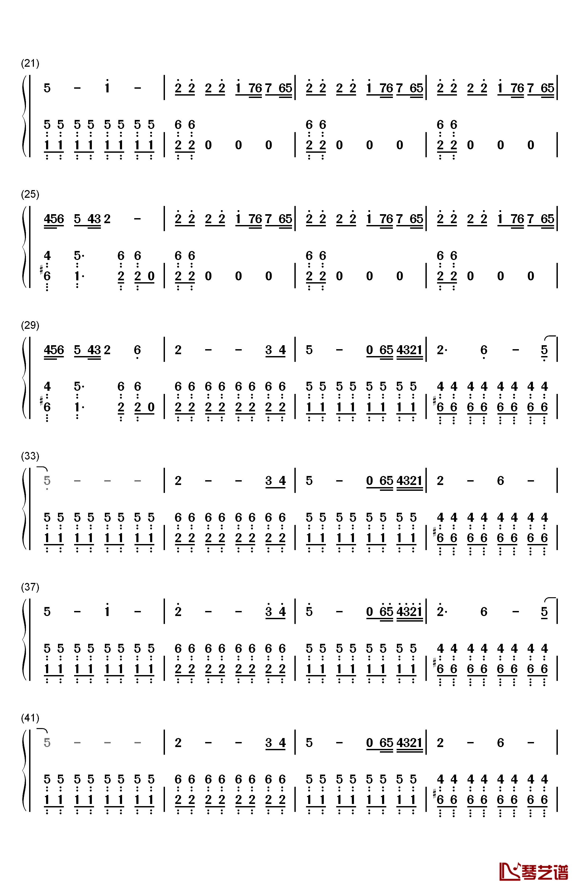 热き决闘者たち钢琴简谱-数字双手-光宗信吉2