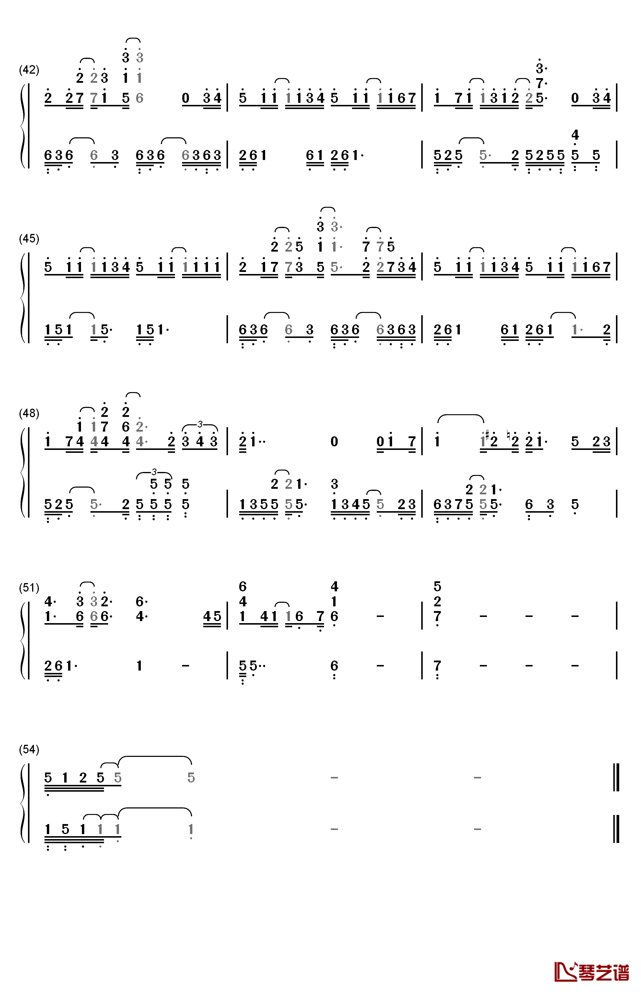 我相信钢琴简谱-数字双手-东方神起4