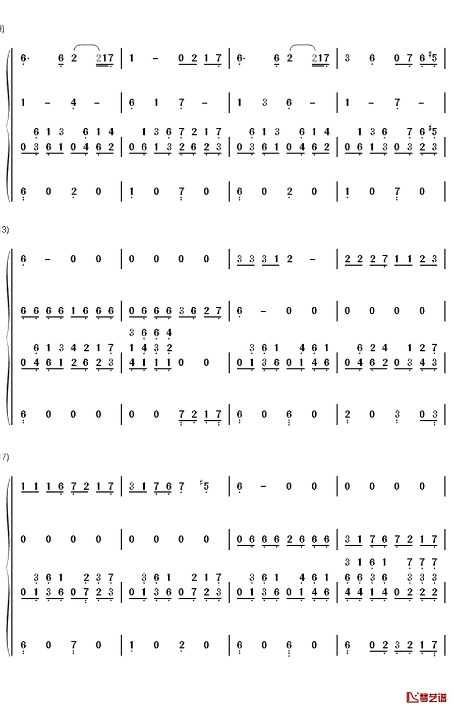 Vois Sur Ton Chemin钢琴简谱-数字双手-Bruno Coulais & Christophe Barratier2