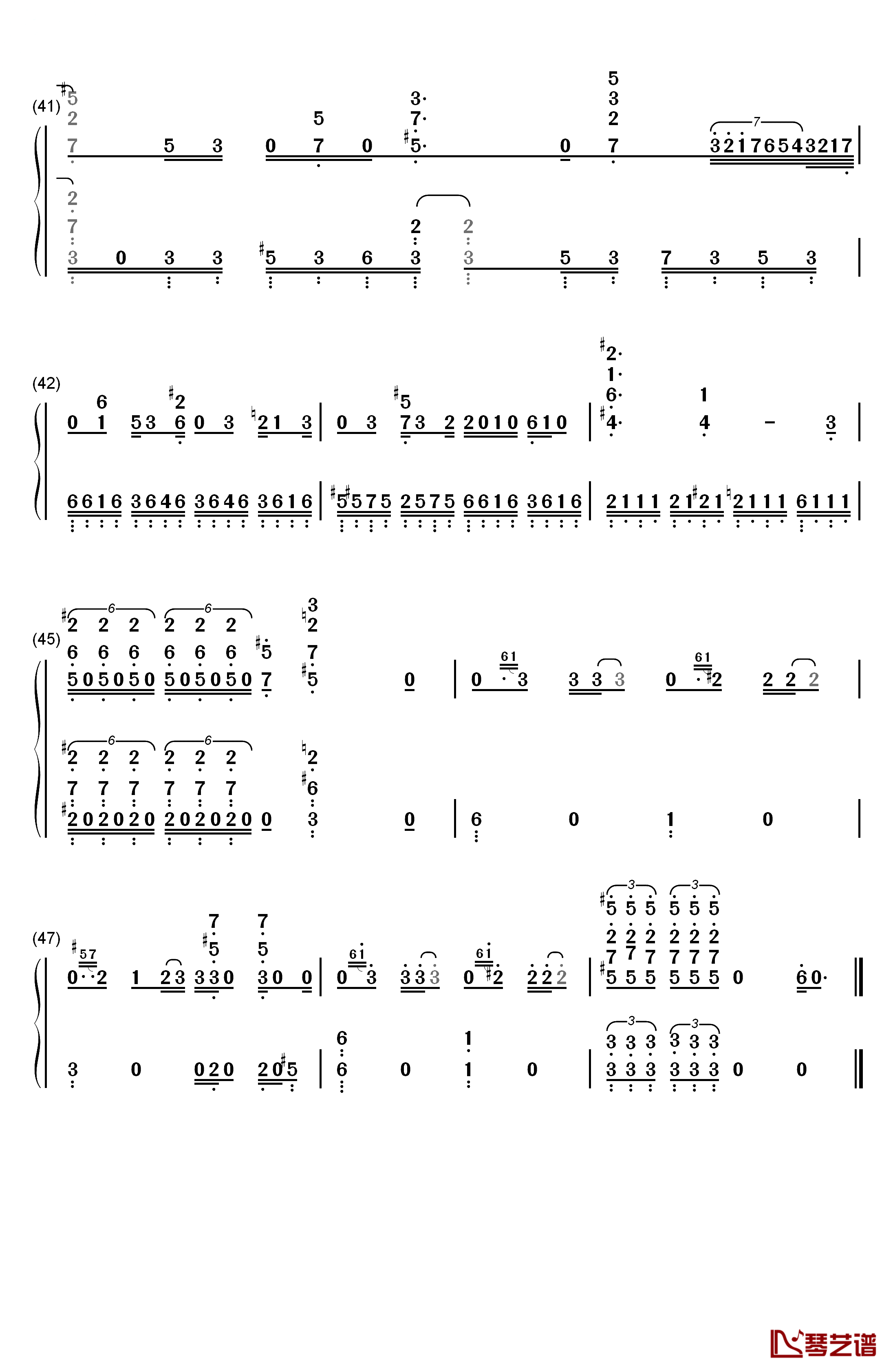 Deal with the Devil钢琴简谱-数字双手-Tia5