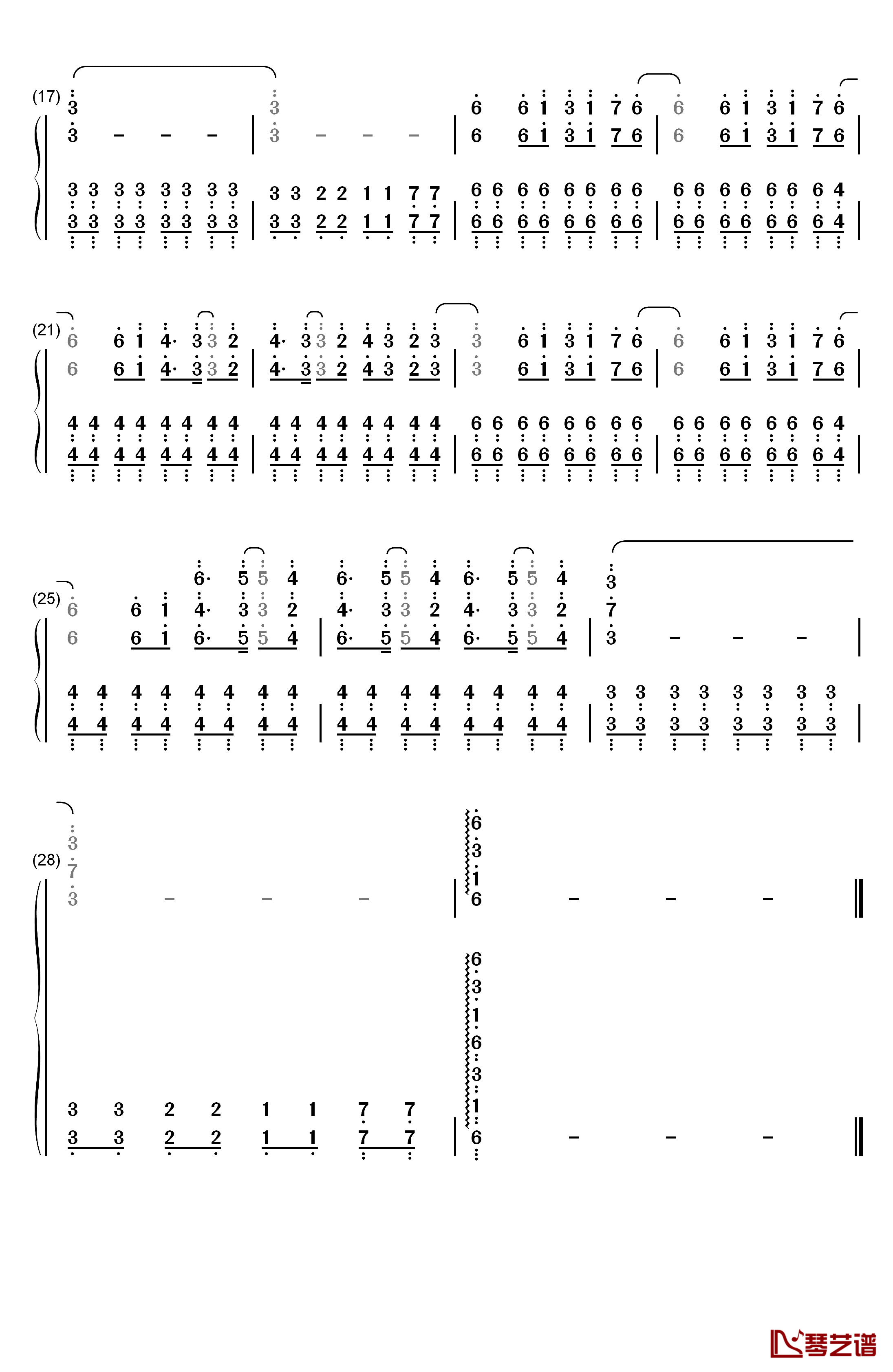 Just Blue钢琴简谱-数字双手-Space2