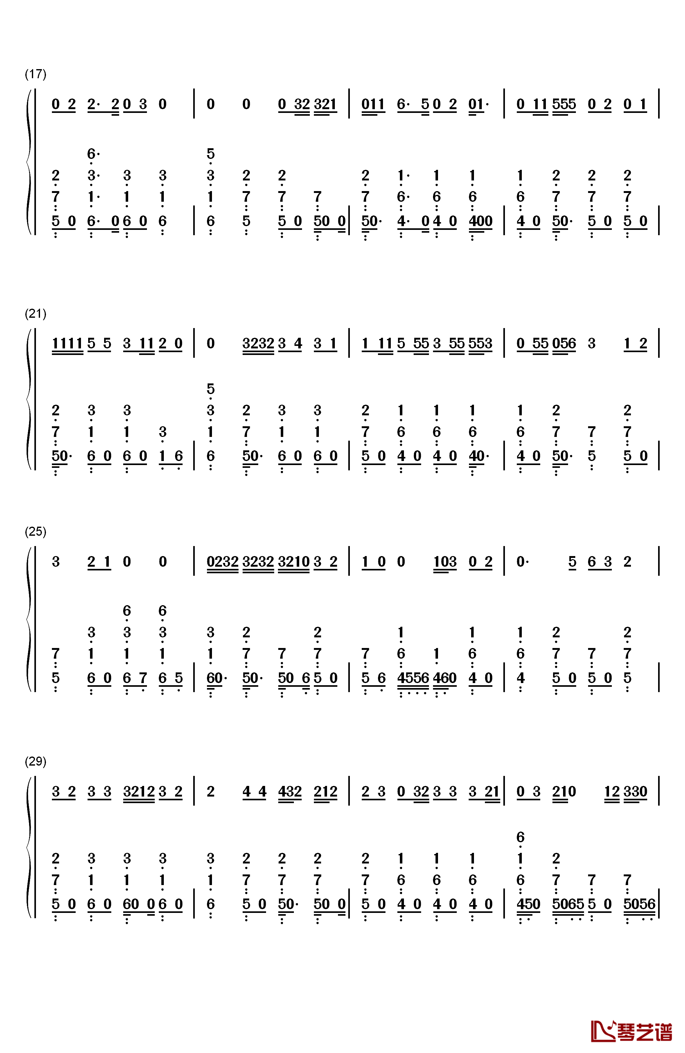 Privacy钢琴简谱-数字双手-Chris Brown2