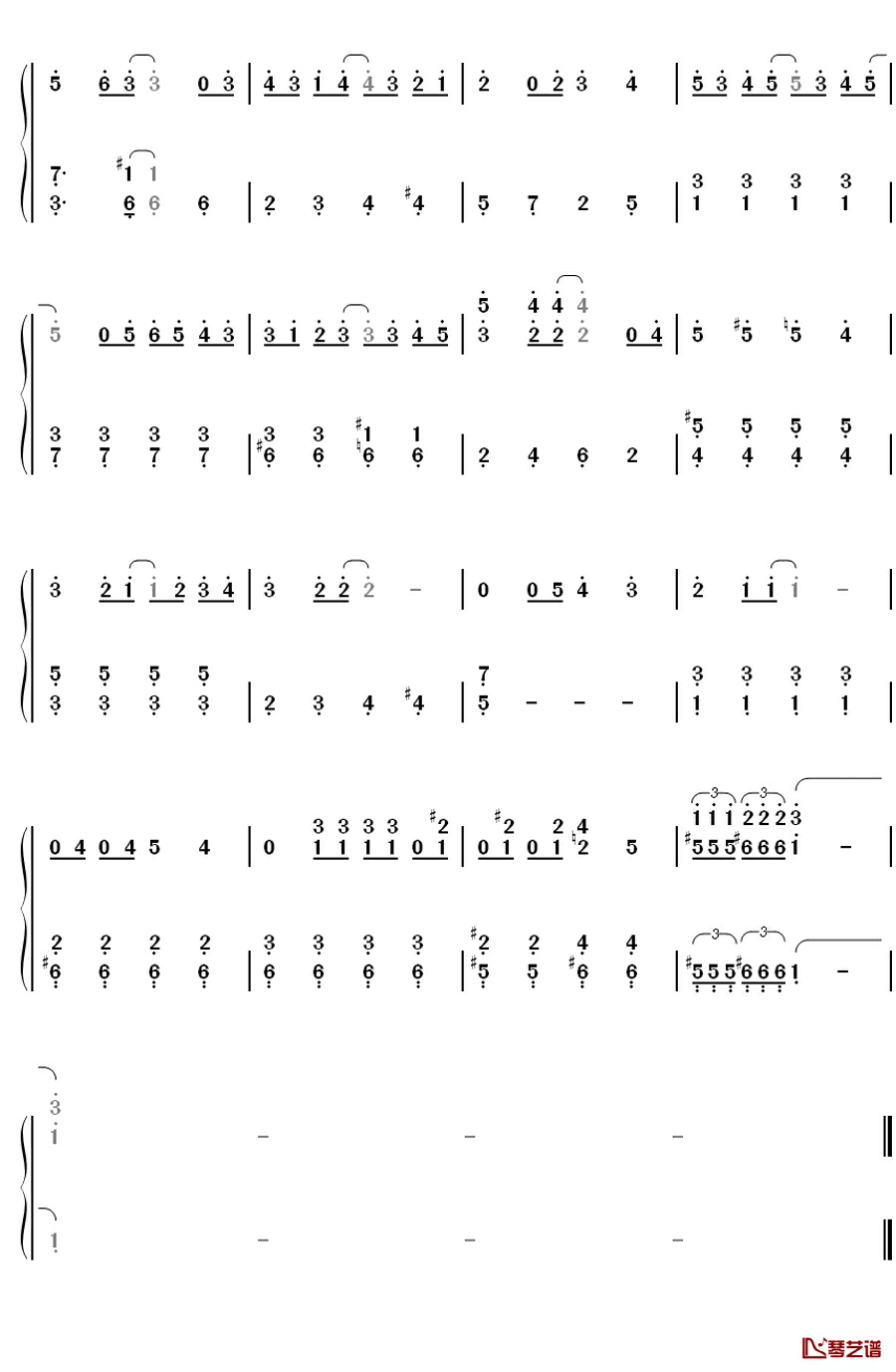 ぐるぐるカーテン钢琴简谱-数字双手-乃木坂463