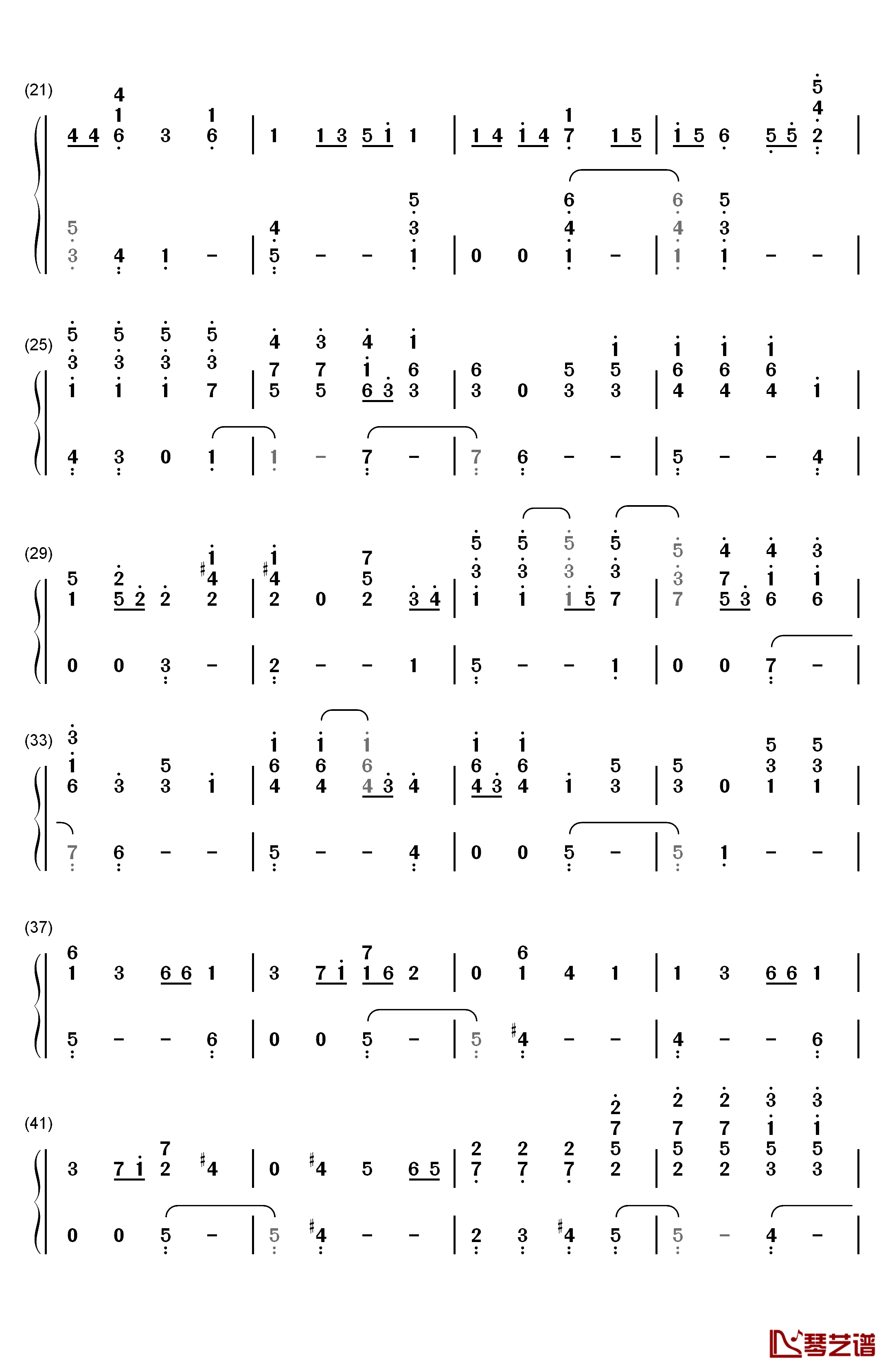 Piano Man钢琴简谱-数字双手-Billy Joel2