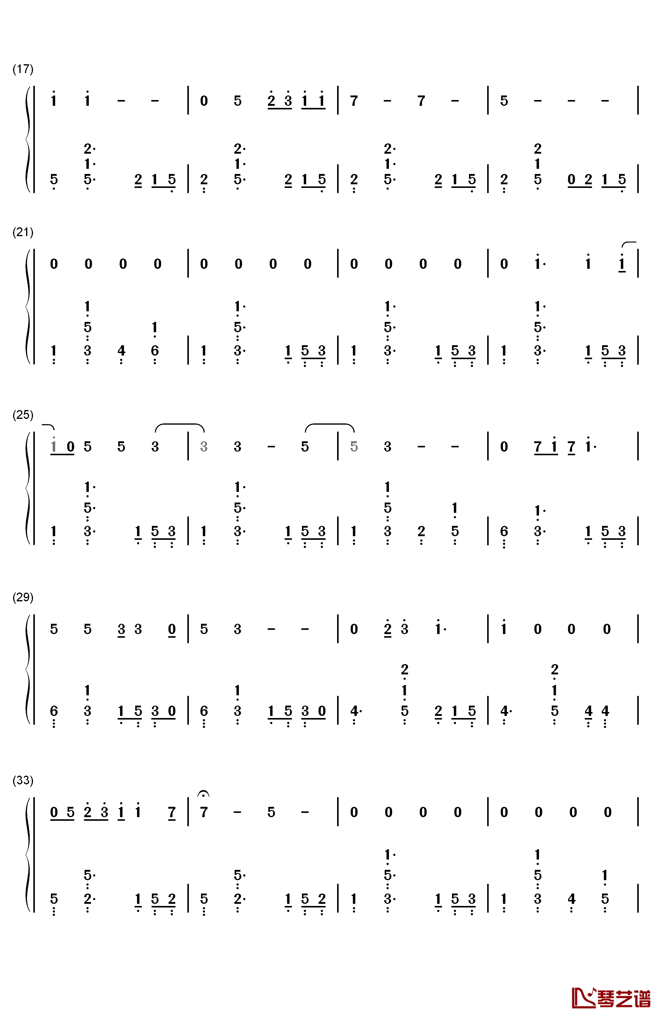 Bright钢琴简谱-数字双手-Echosmith2