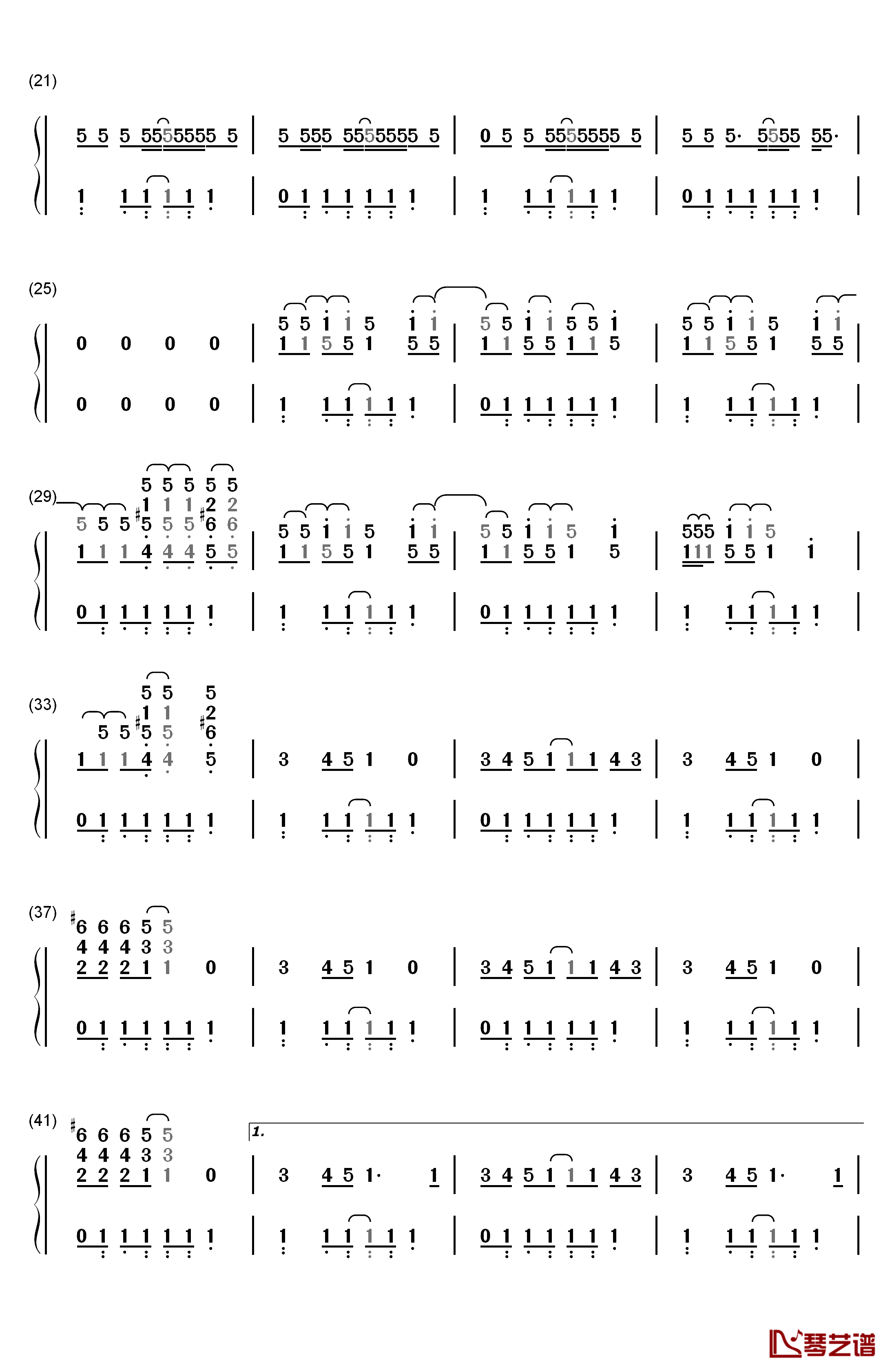 Dinosaur钢琴简谱-数字双手-Kesha2