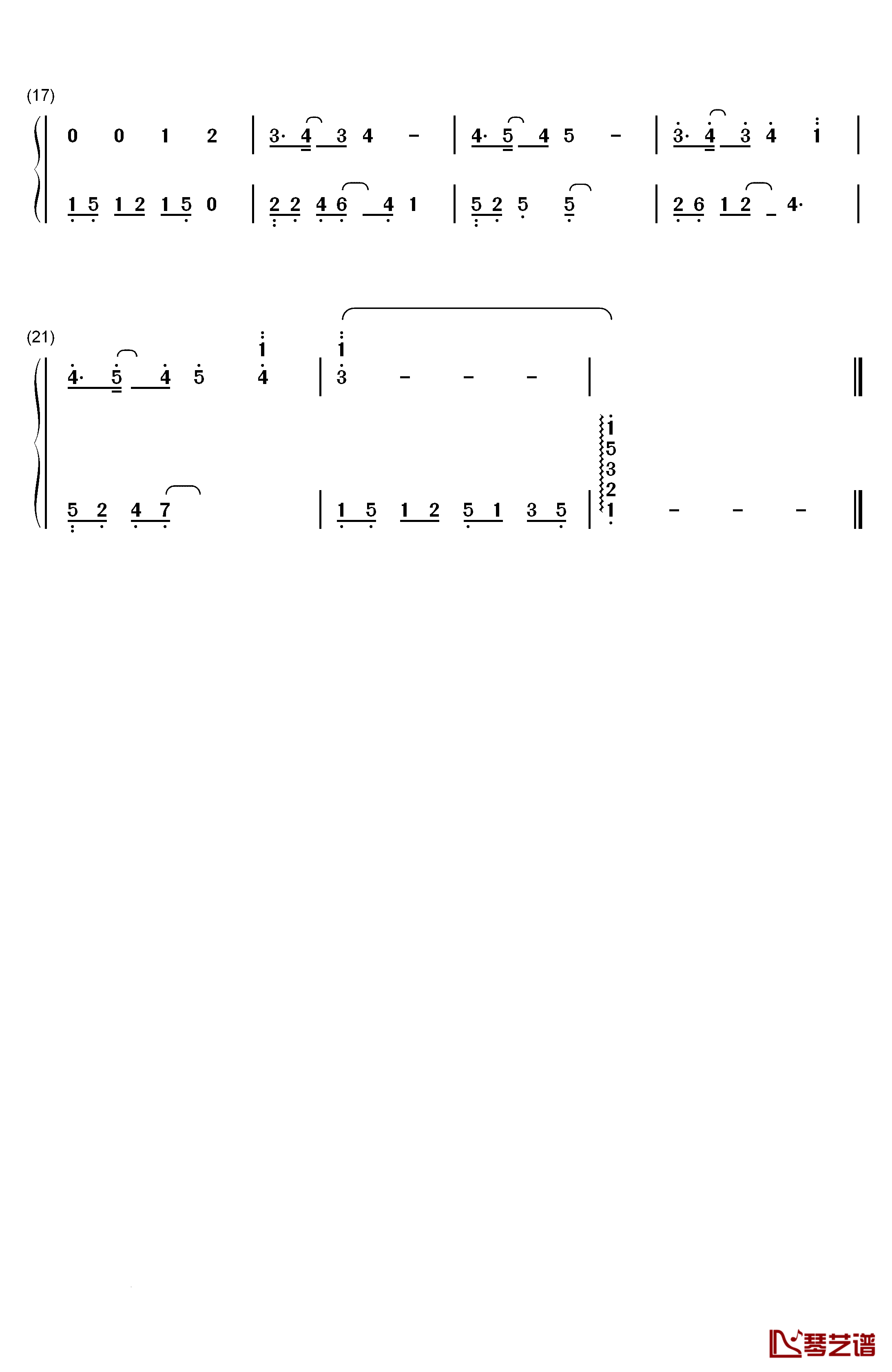 On the road钢琴简谱-数字双手-孙燕姿2