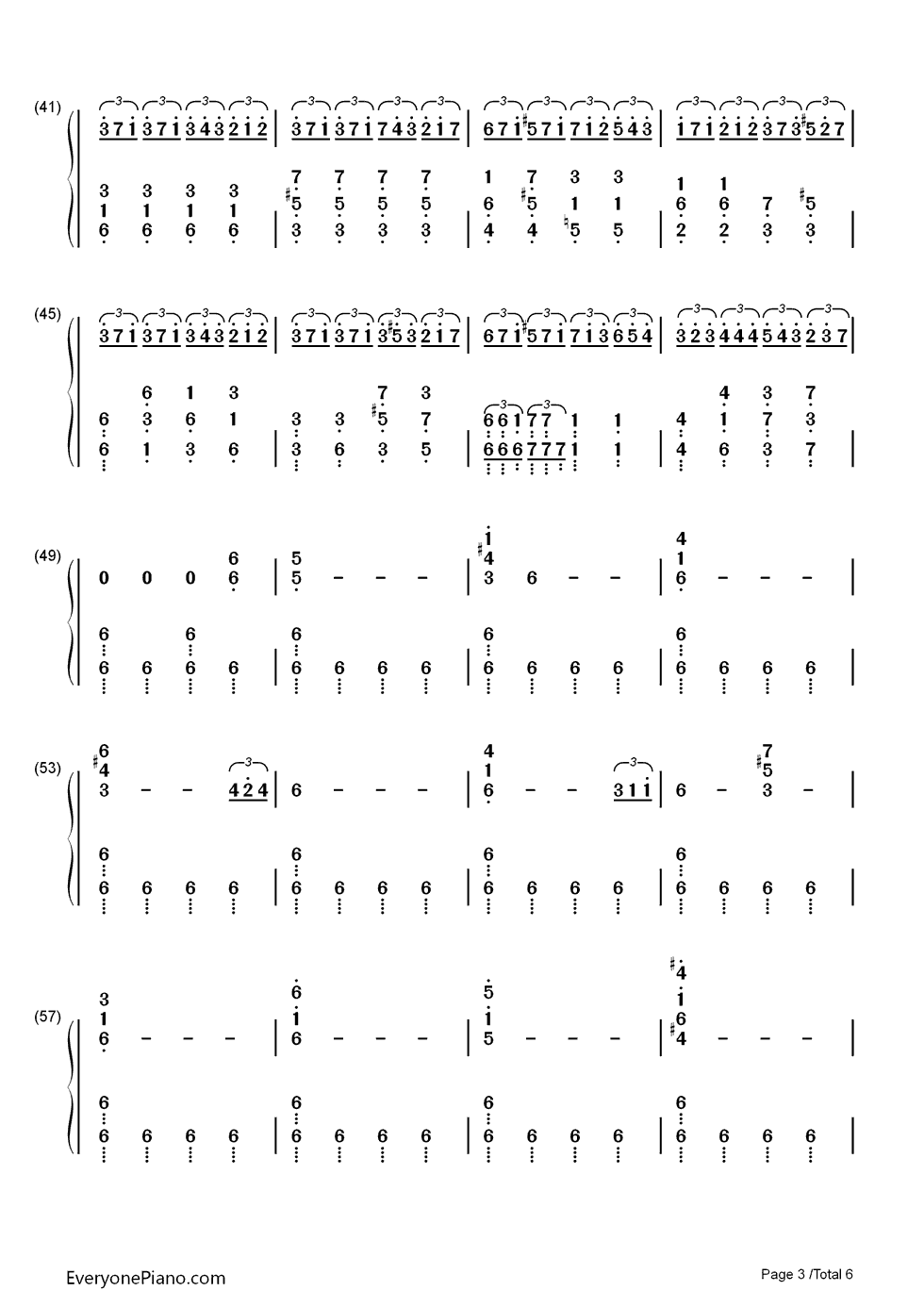 Moonlit Night钢琴简谱-数字双手-林ゆうき3