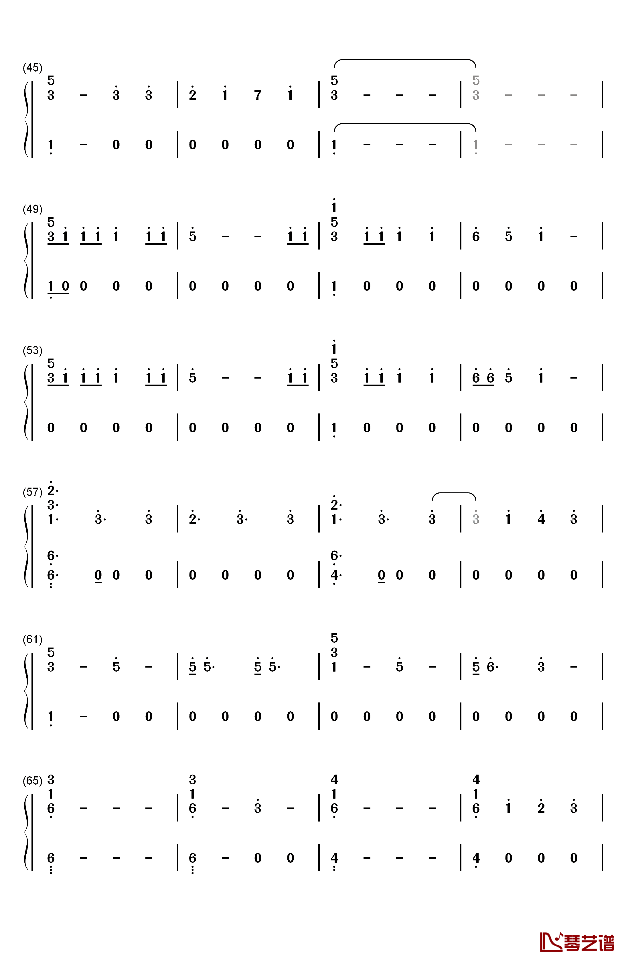 PYNK钢琴简谱-数字双手-Janelle Monae3