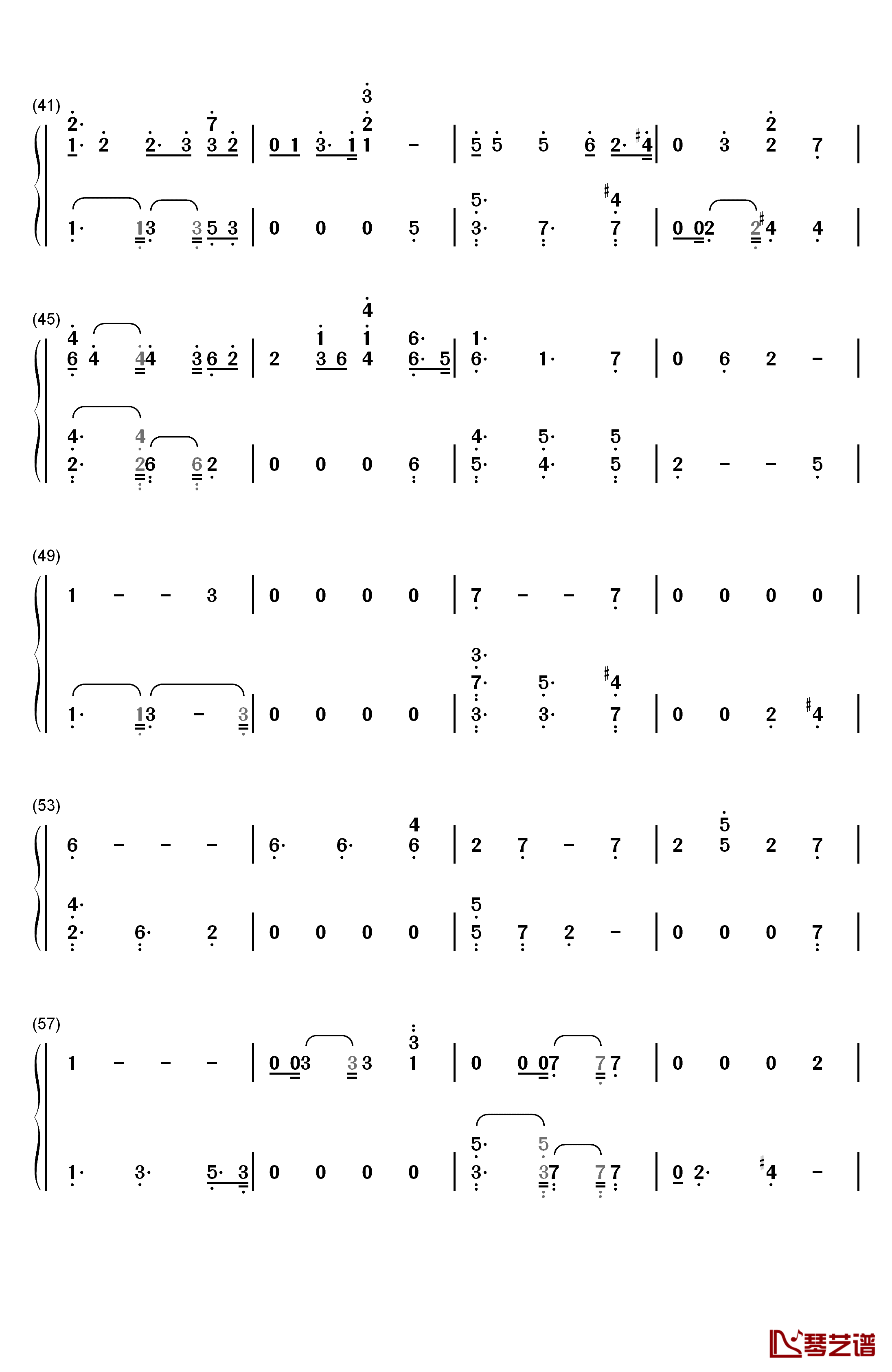 Undecided钢琴简谱-数字双手-Chris Brown3