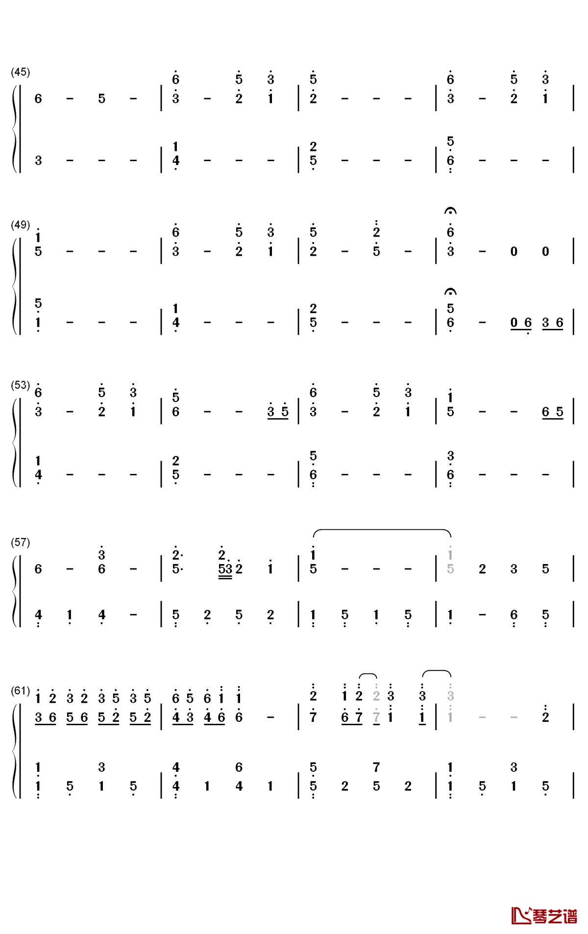 夢の歩みを見上げて钢琴简谱-数字双手-松本文纪3