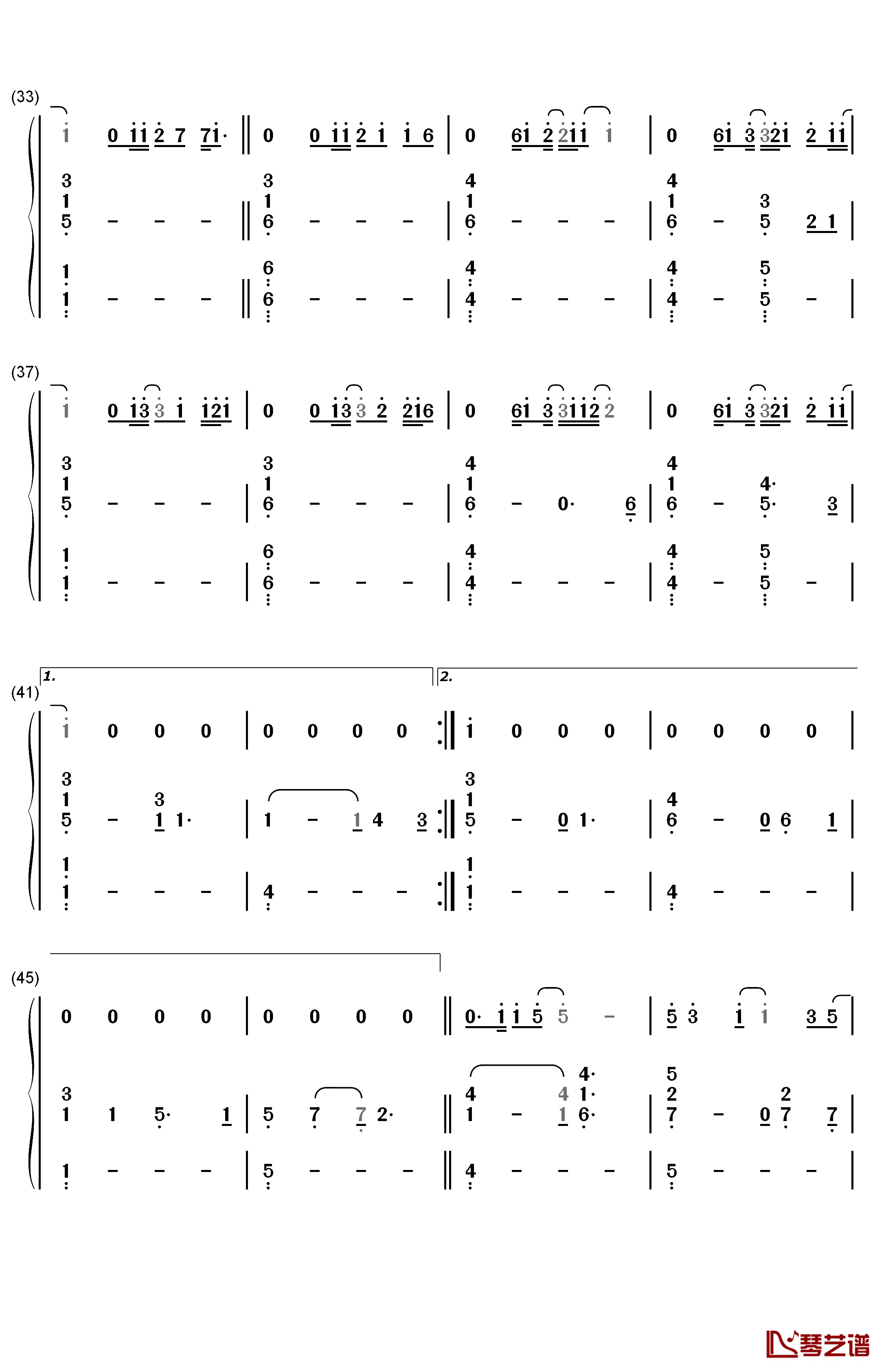 Goodbye My Lover伴奏钢琴简谱-数字双手-James Blunt3