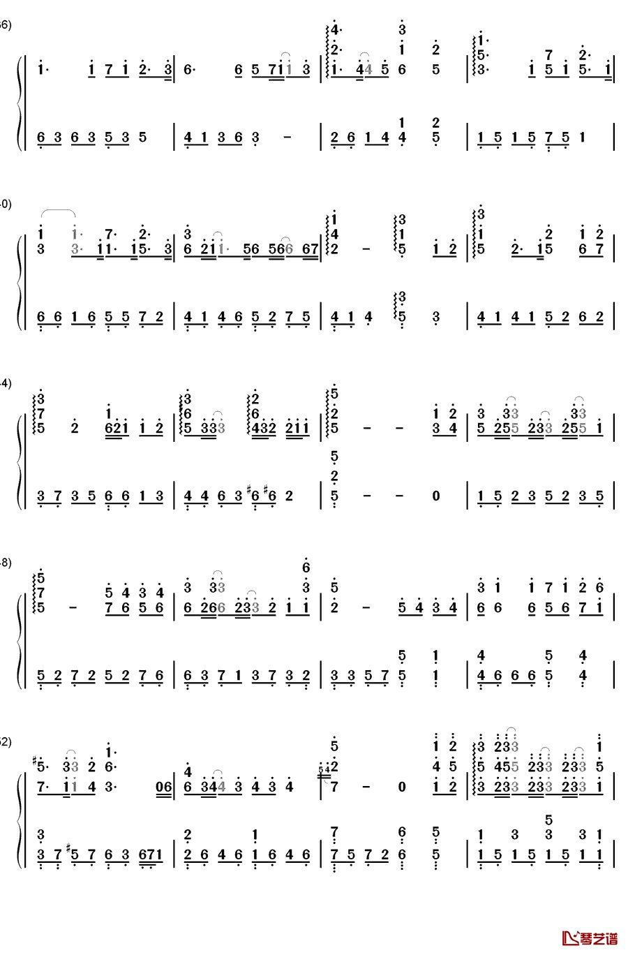 爱你没错钢琴简谱-数字双手-张信哲3