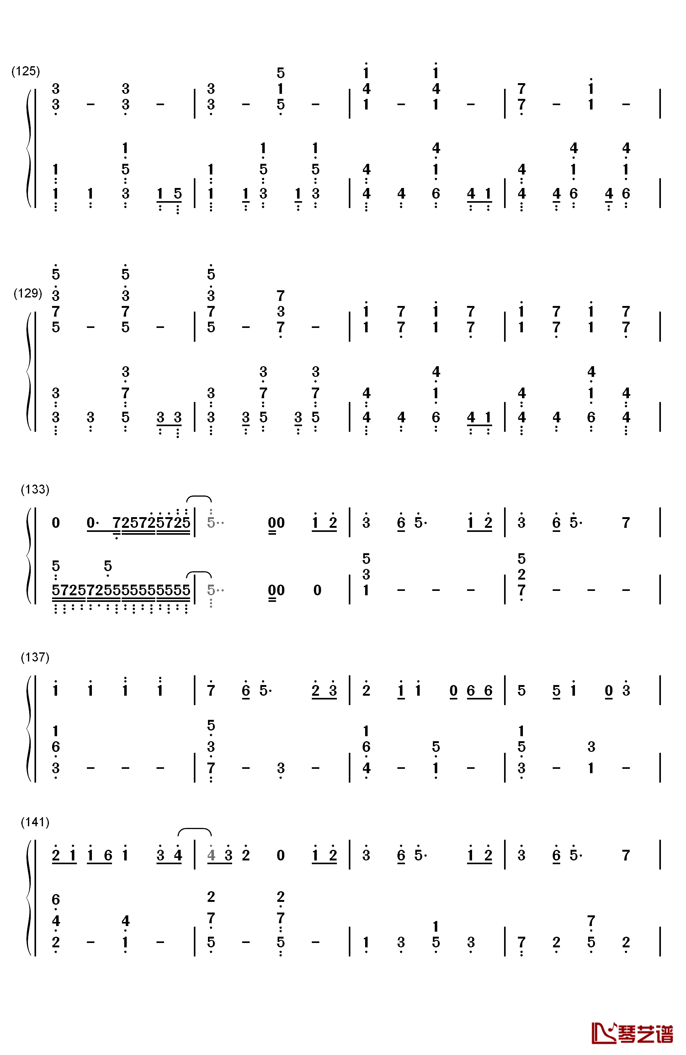 君だったら钢琴简谱-数字双手-HAPPY BIRTHDAY8