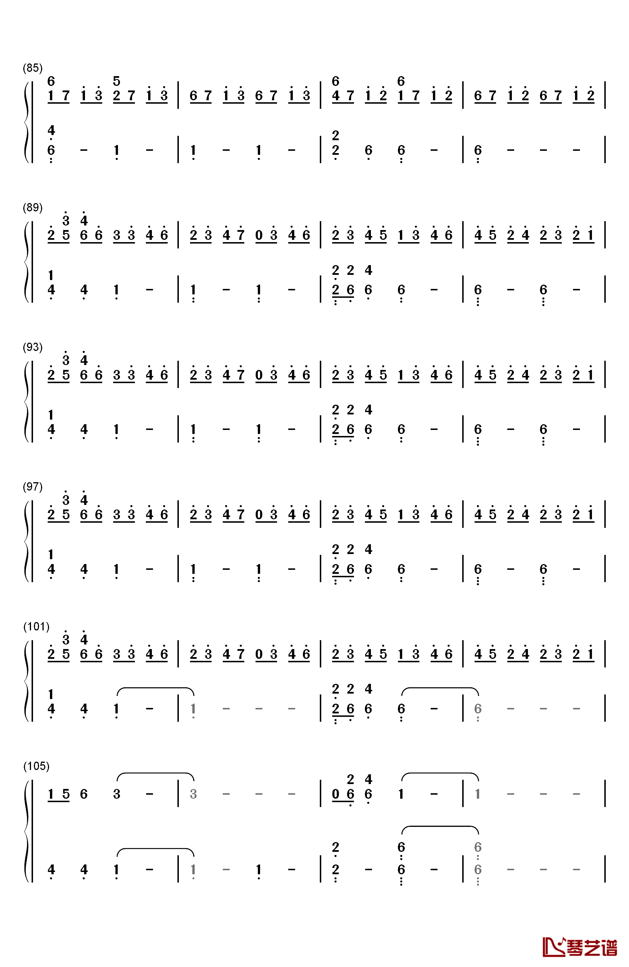 Scars钢琴简谱-数字双手-Nils Frahm DJ Shadow5