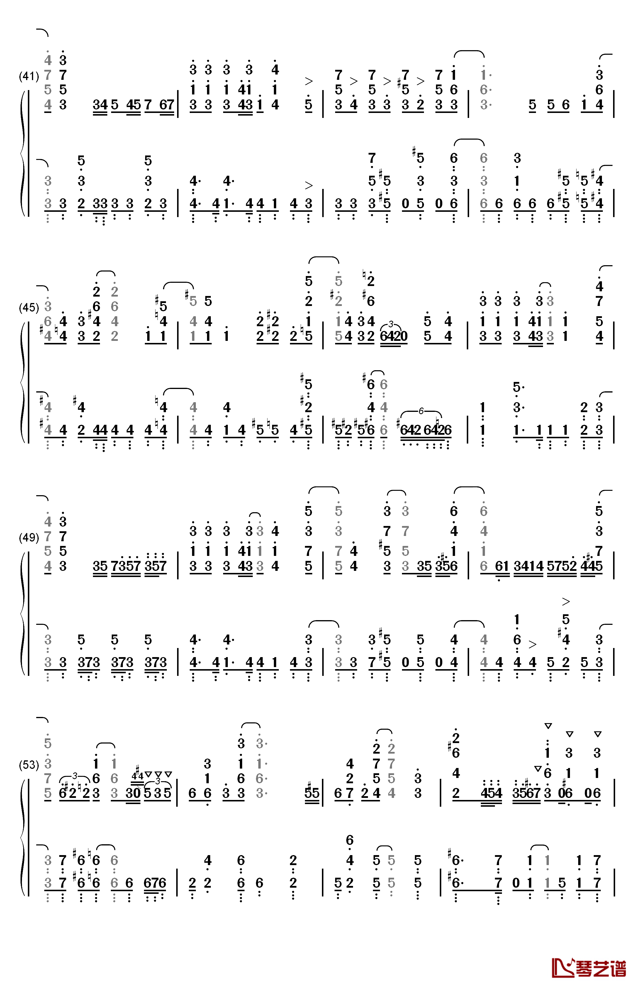 Checkmate钢琴简谱-数字双手-MICHI4