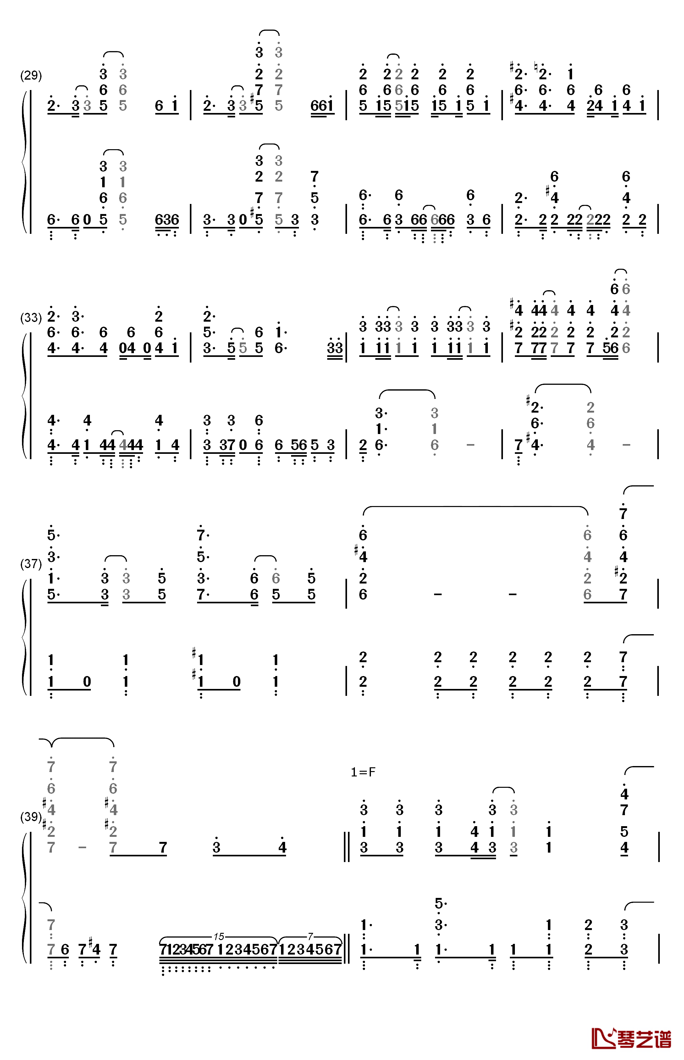 Checkmate钢琴简谱-数字双手-MICHI3