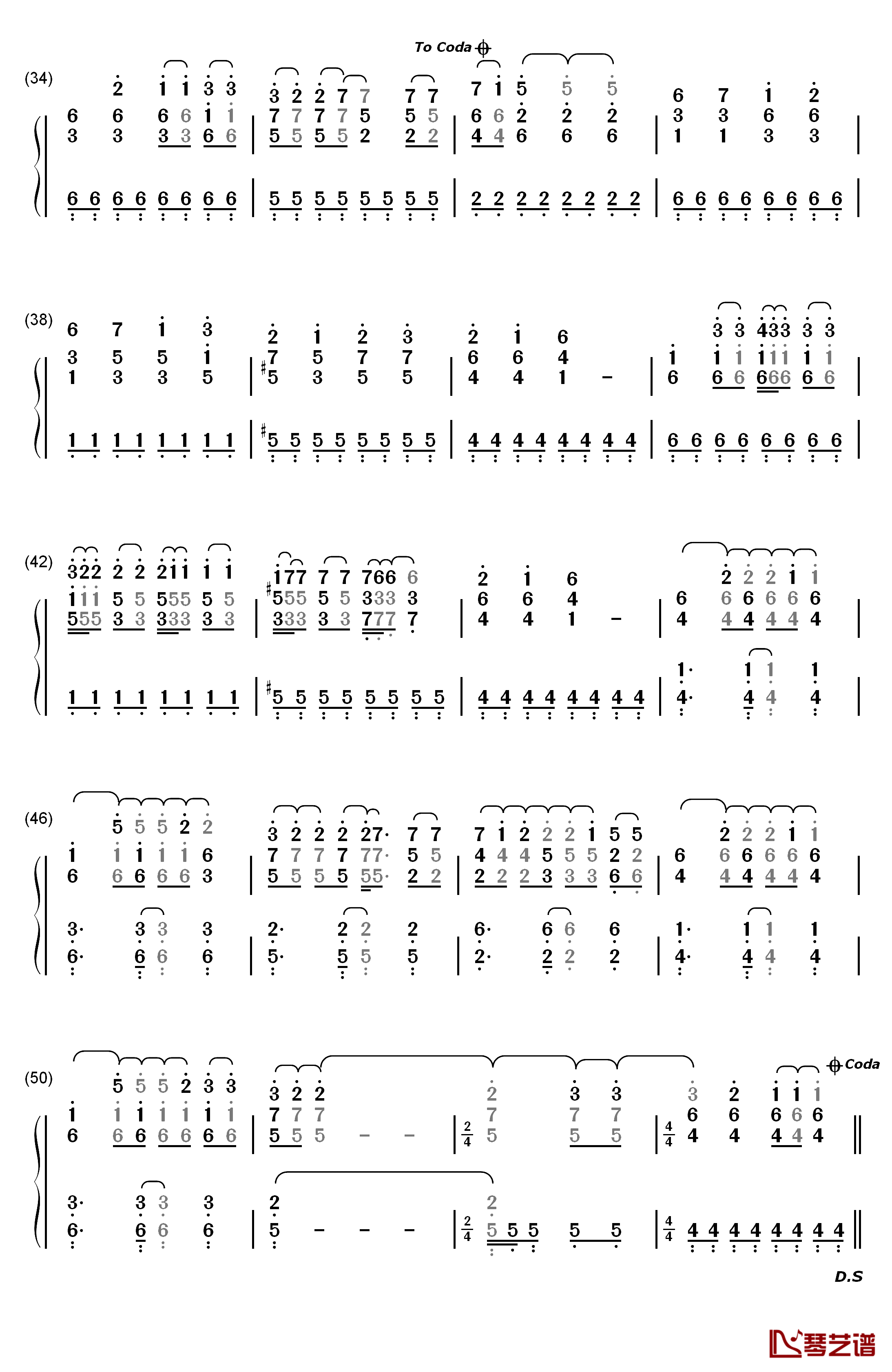 Honestly钢琴简谱-数字双手-Kelly Clarkson3