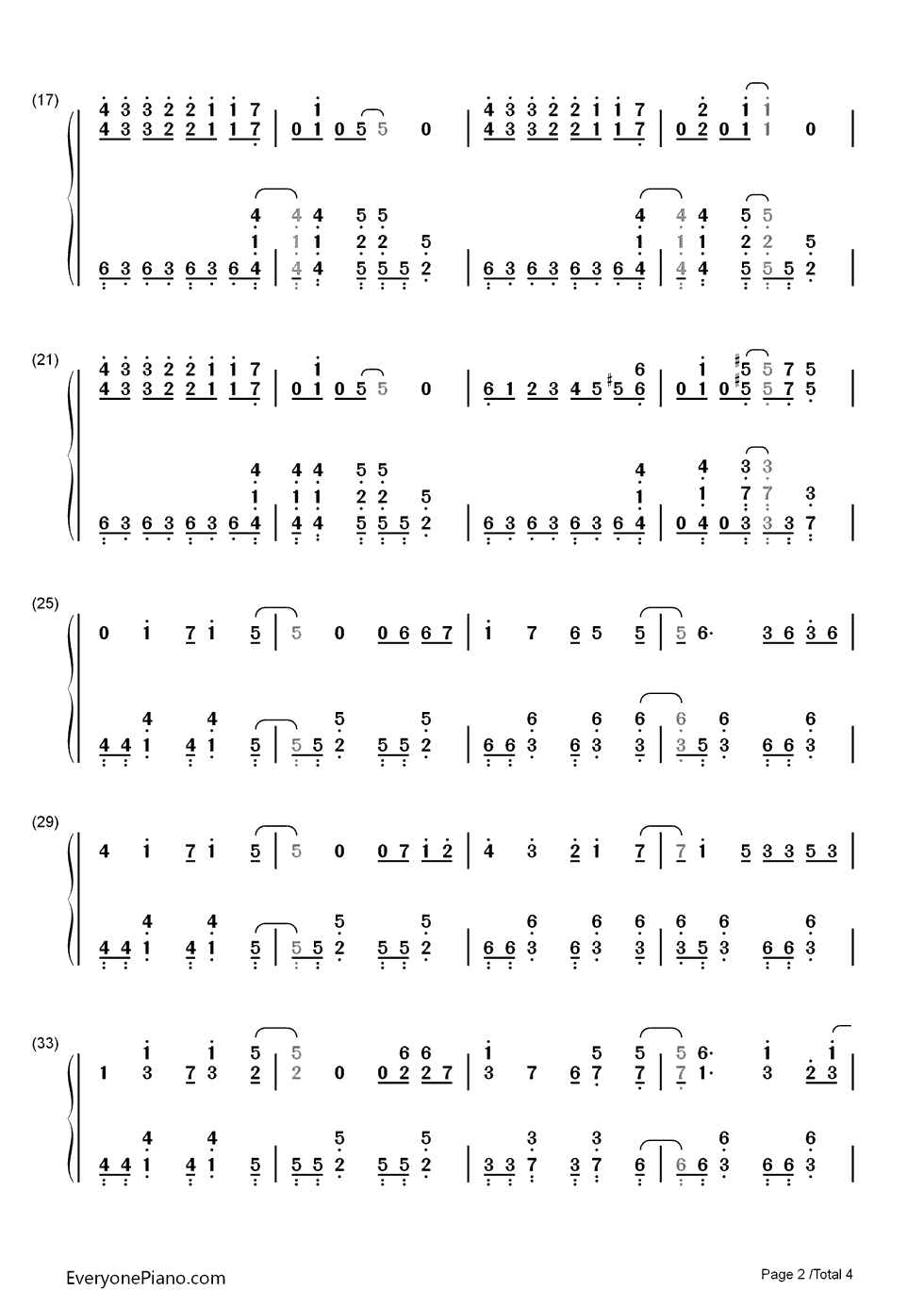 反撃の大地钢琴简谱-数字双手-梶裕贵  谷山纪章  石川由依2