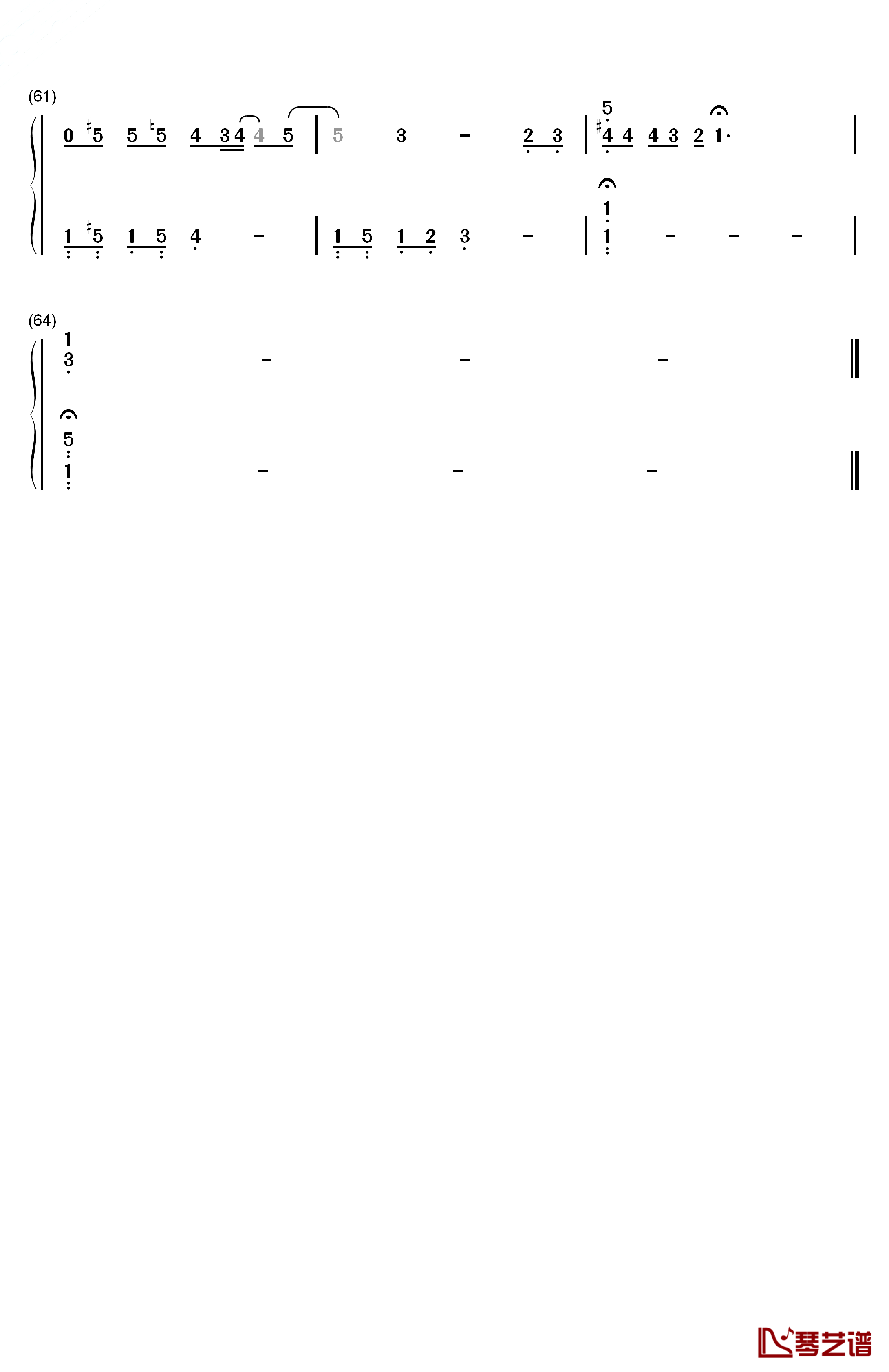 疯了般想你钢琴简谱-数字双手-金泰妍4