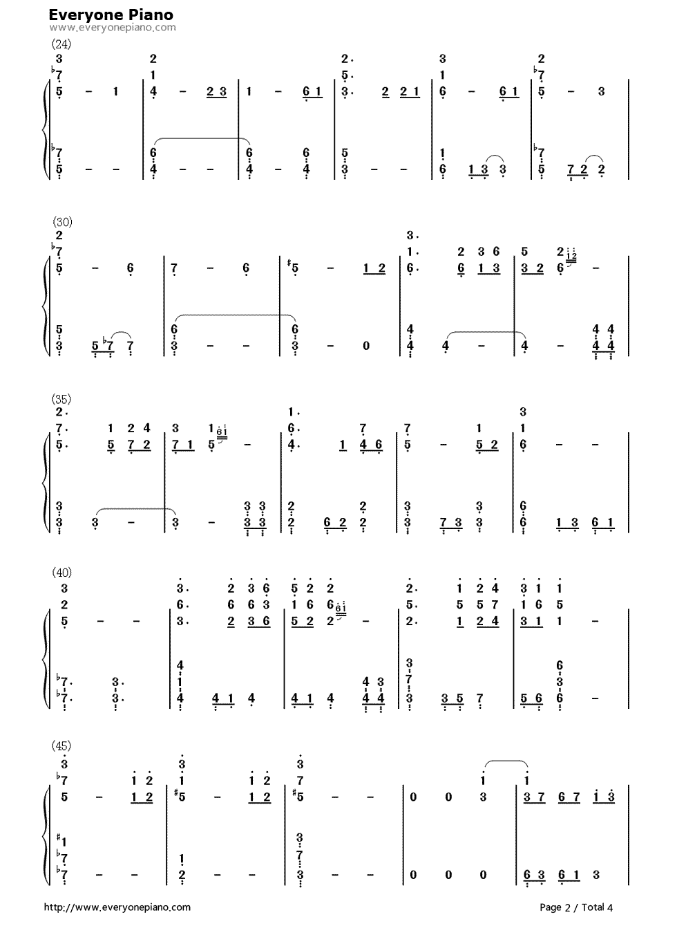 エウテルペ钢琴简谱-数字双手-EGOIST  Chelly2