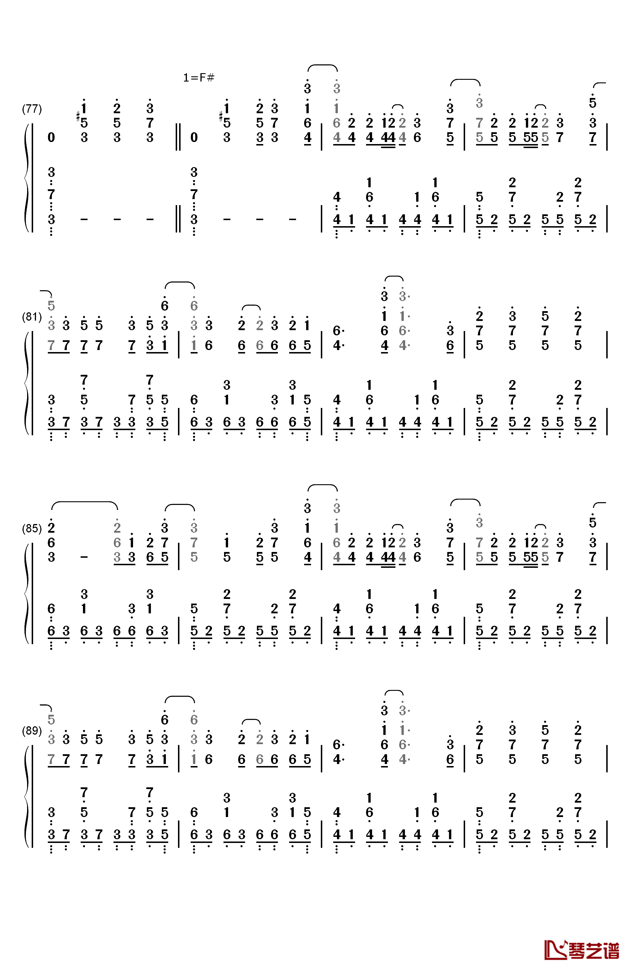 God knows...钢琴简谱-数字双手-平野绫5