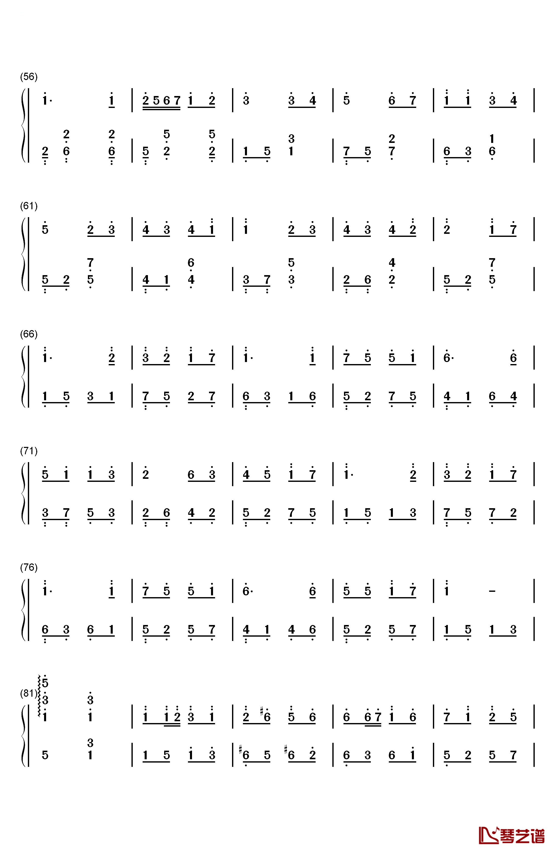 我的骄傲钢琴简谱-数字双手-容祖儿3