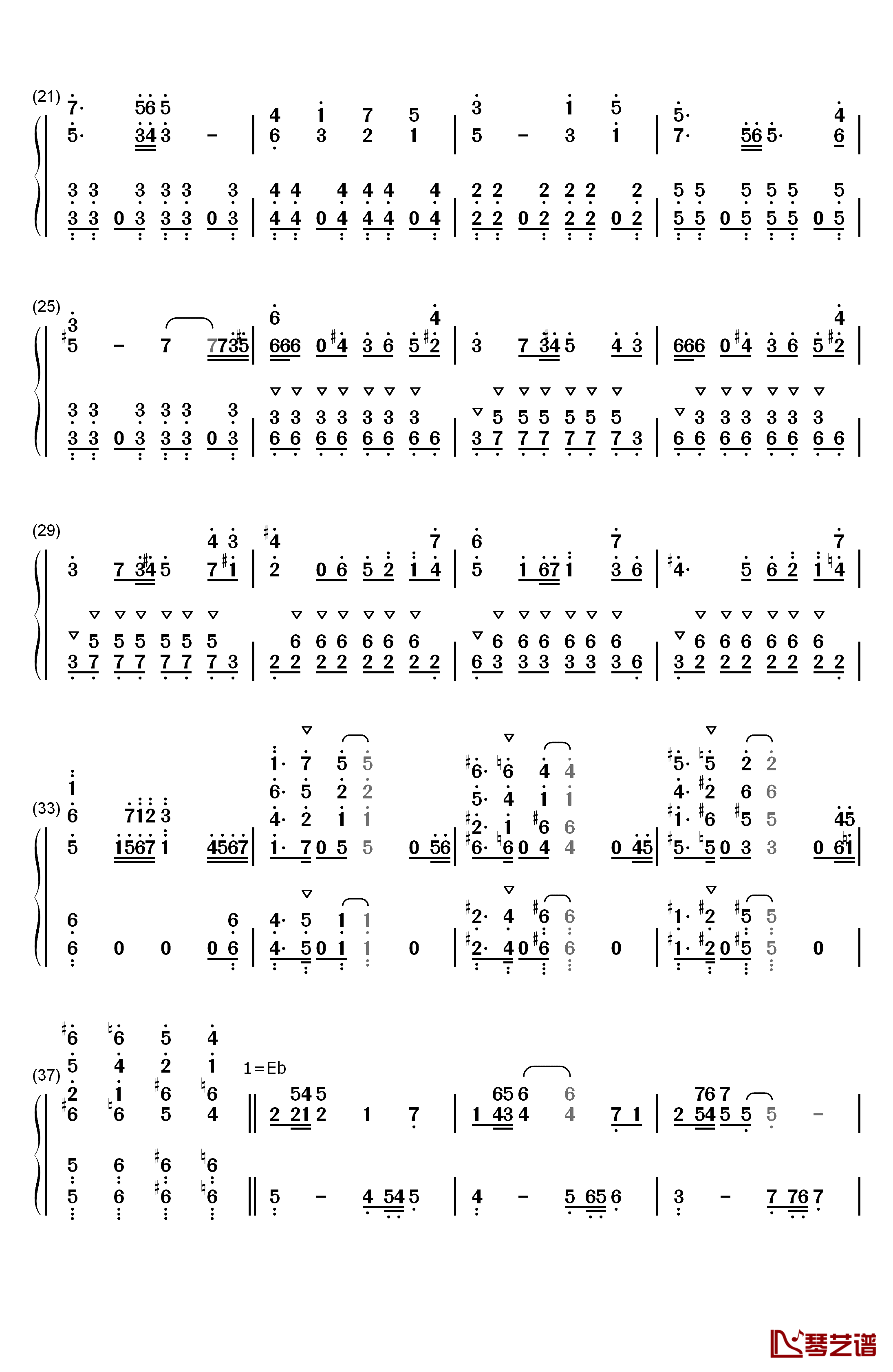 Distant Roads钢琴简谱-数字双手-辻横由佳2