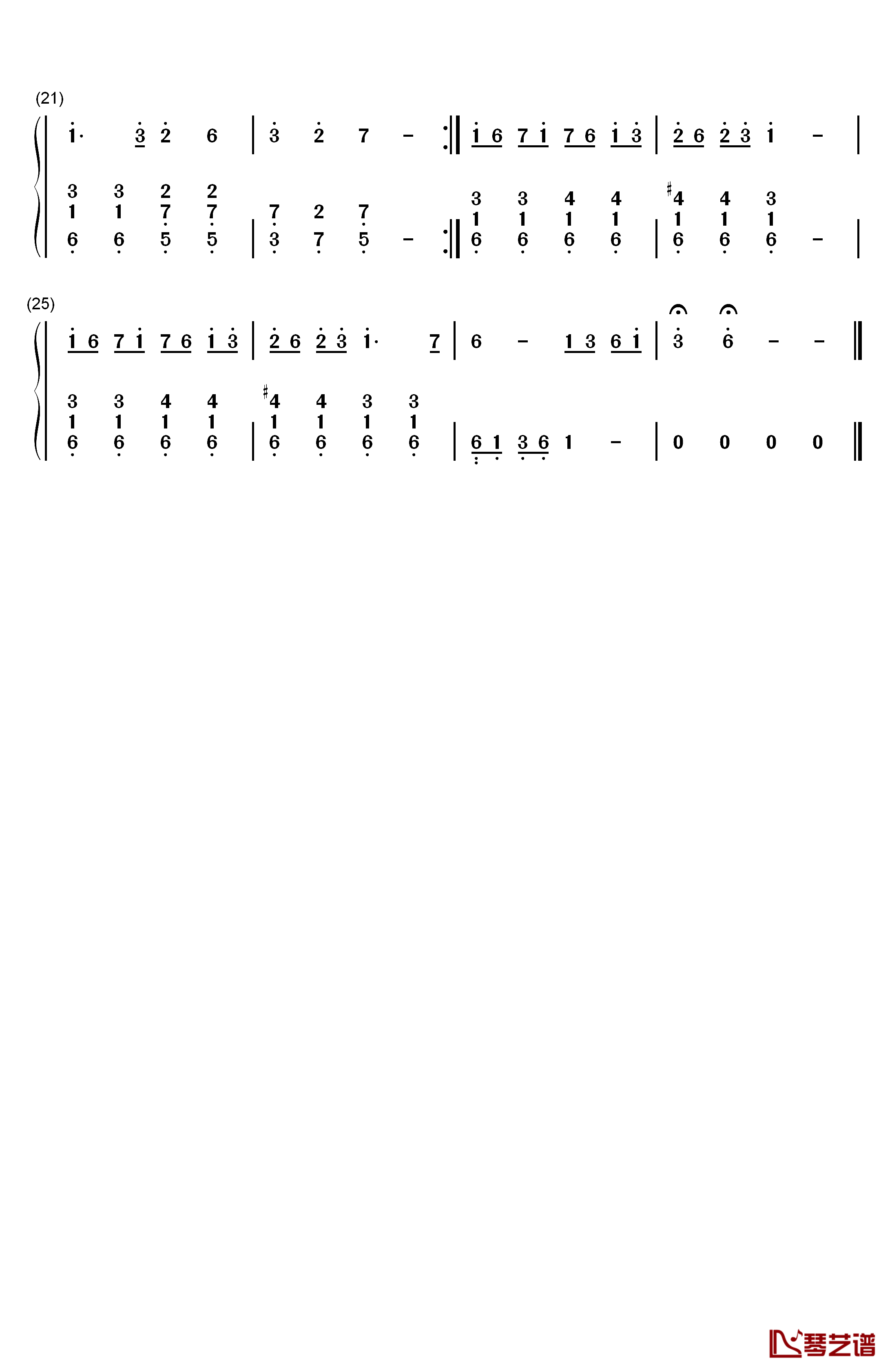 款款柔情钢琴简谱-数字双手-班得瑞2