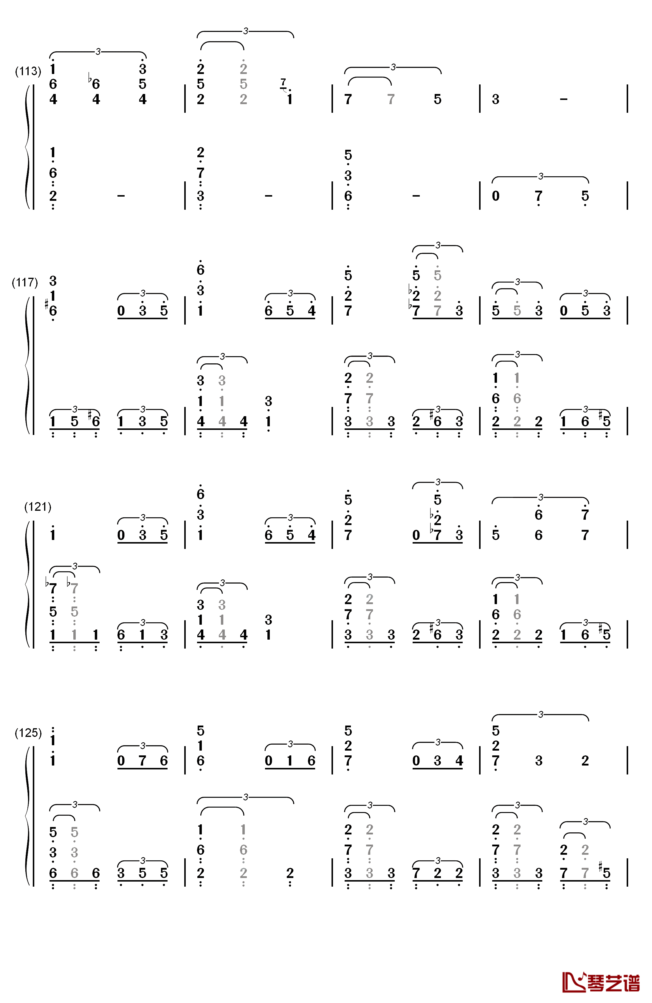 地球をあげる钢琴简谱-数字双手-LUMi はるまきごはん8